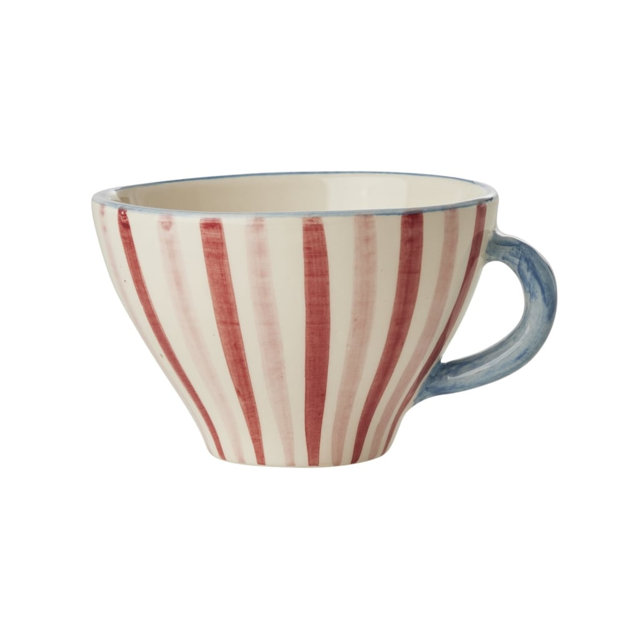 Keramik Teetasse Handbemalt Stripes, bunt 