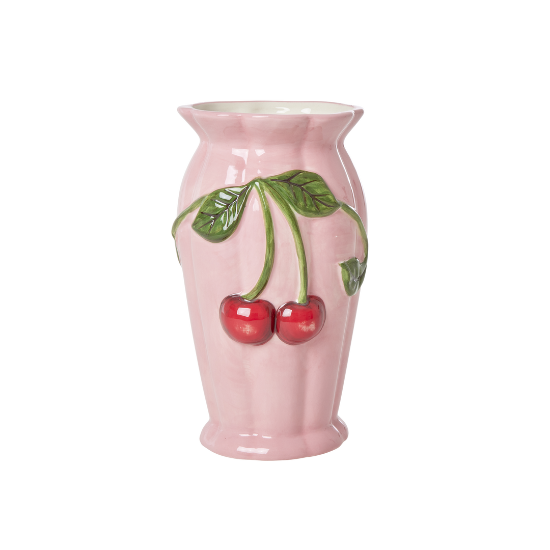 Keramik Vase Cherry Pink, pink 