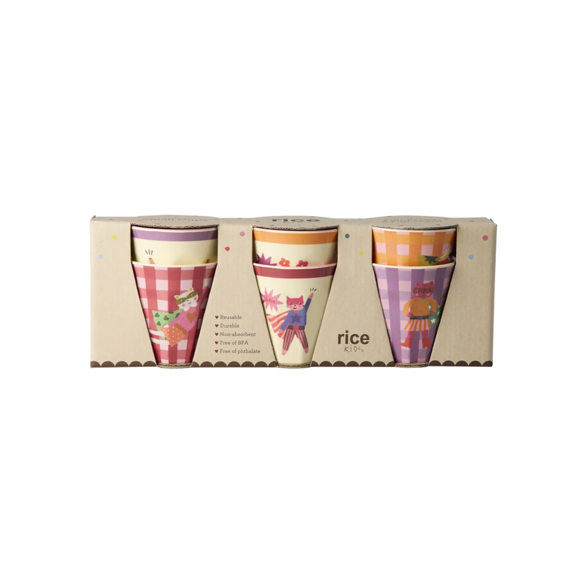 Kinderbecher Small Cup aus Melamin Hero, 6er Pack , pink 
