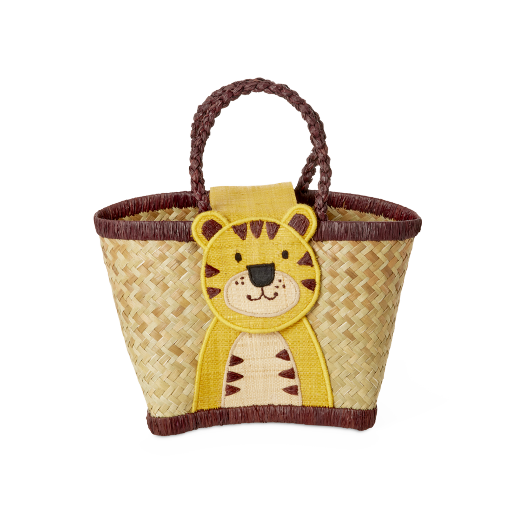 Kleine Raffia Kindertasche, gelb L:18 cm, B:20 cm, H:12 cm