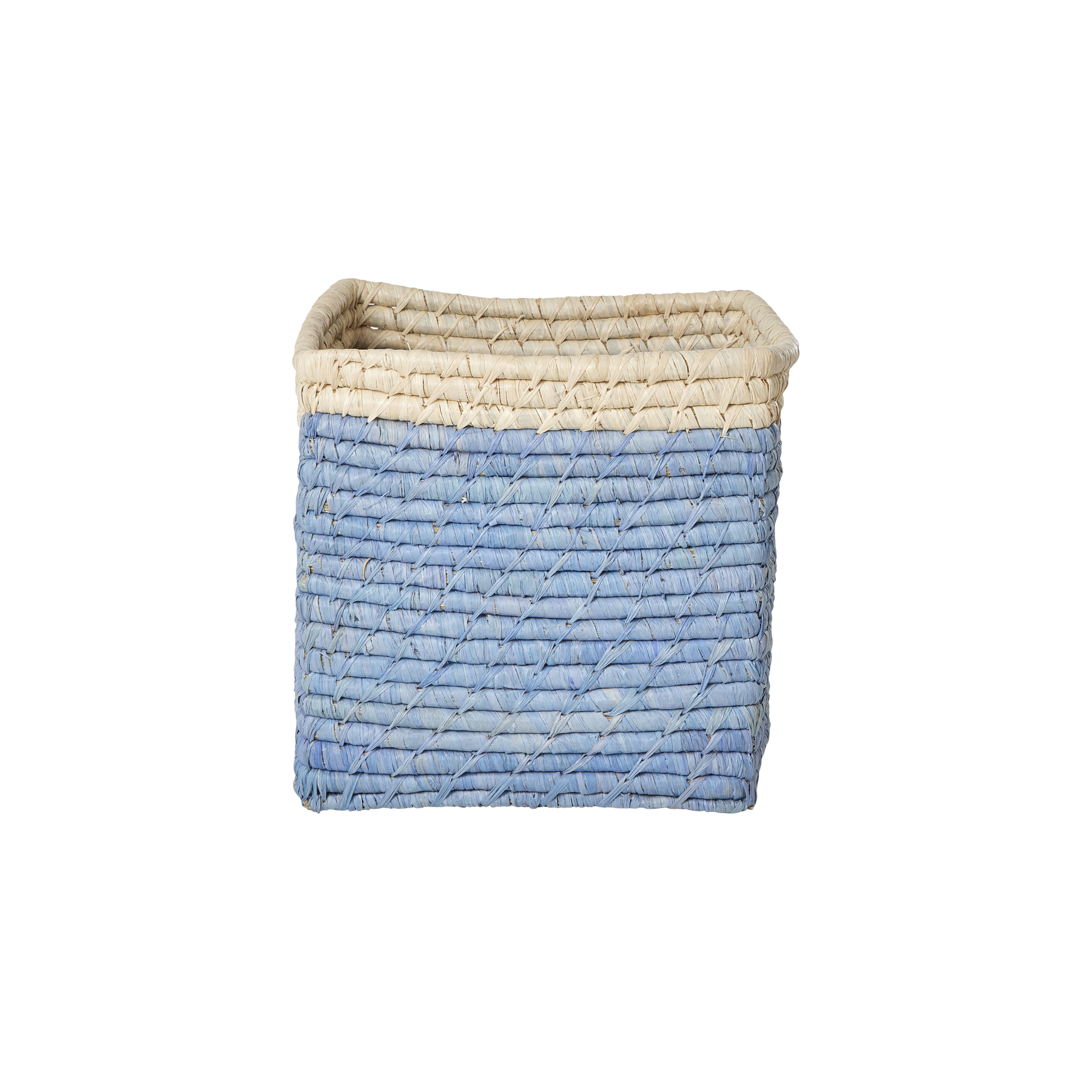 Kleiner Raffia Korb, blau 
