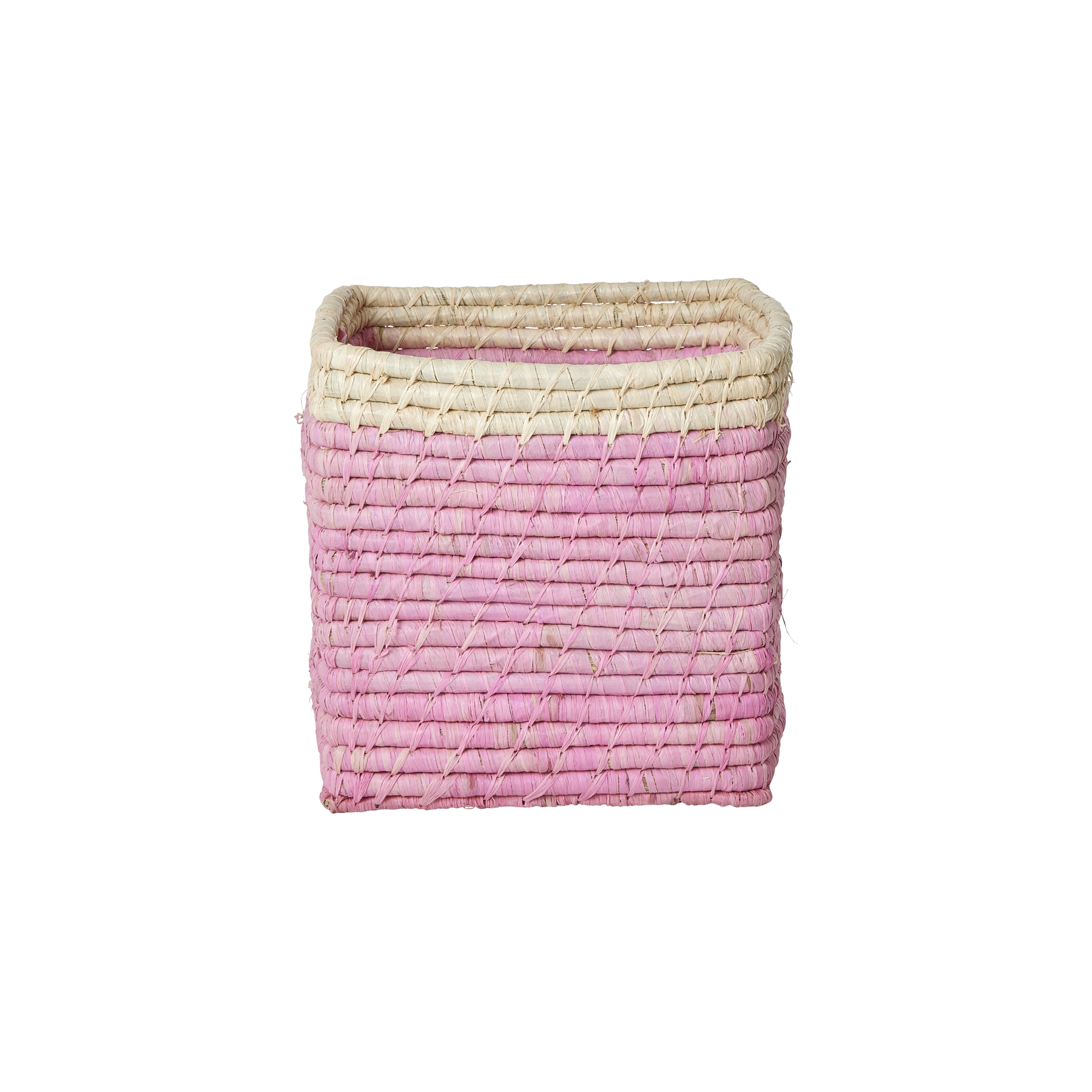 Kleiner Raffia Korb, pink 