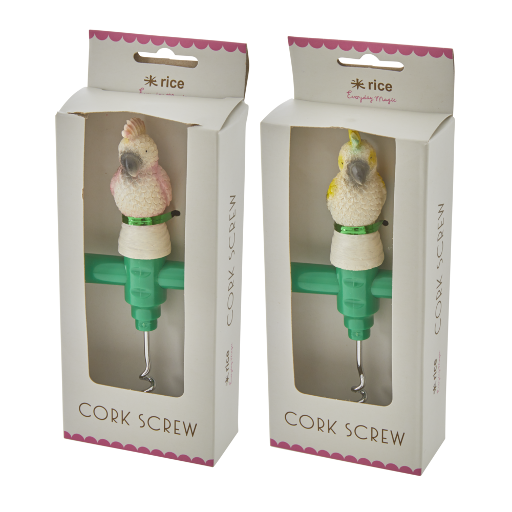 RICE Korkenzieher Kakadu, grün