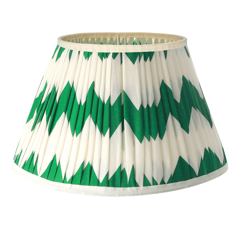 RICE Lampenschirm Zickzack, grün Ø40 x H25cm