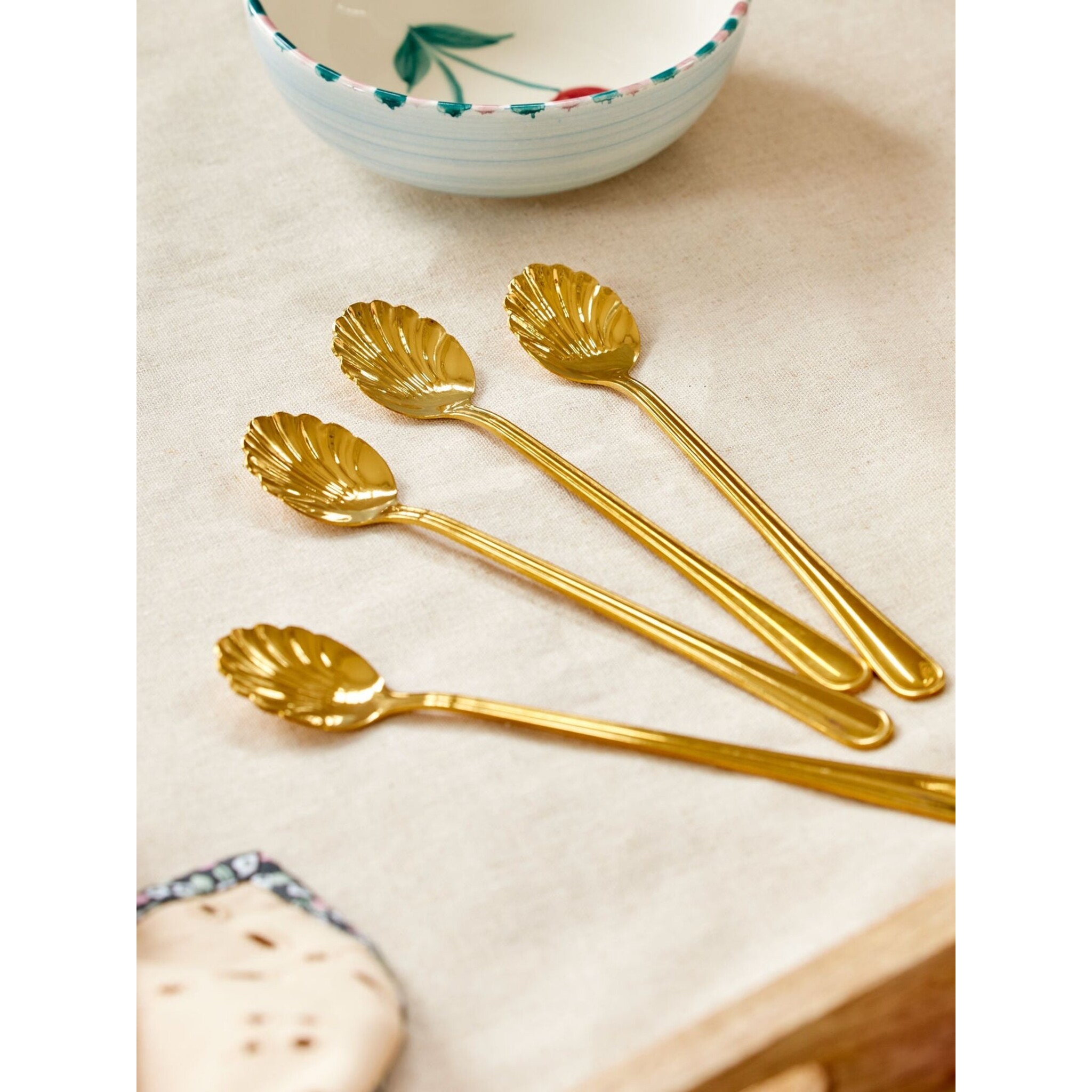 Lattelöffel rostfreier Stahl 4er, gold 