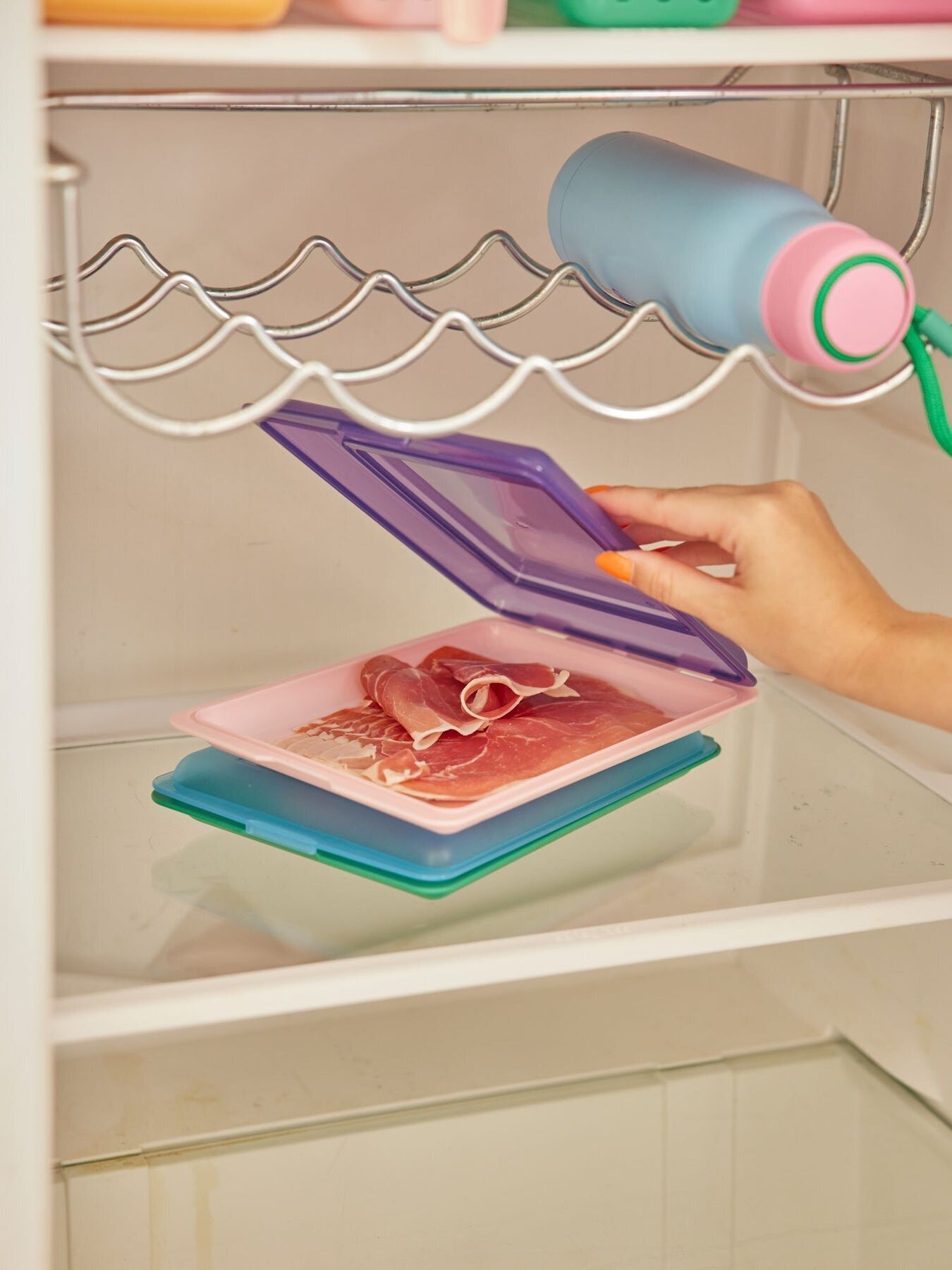 Lebensmittelbox Aufschnitt Käse Kühlschrank, lila 