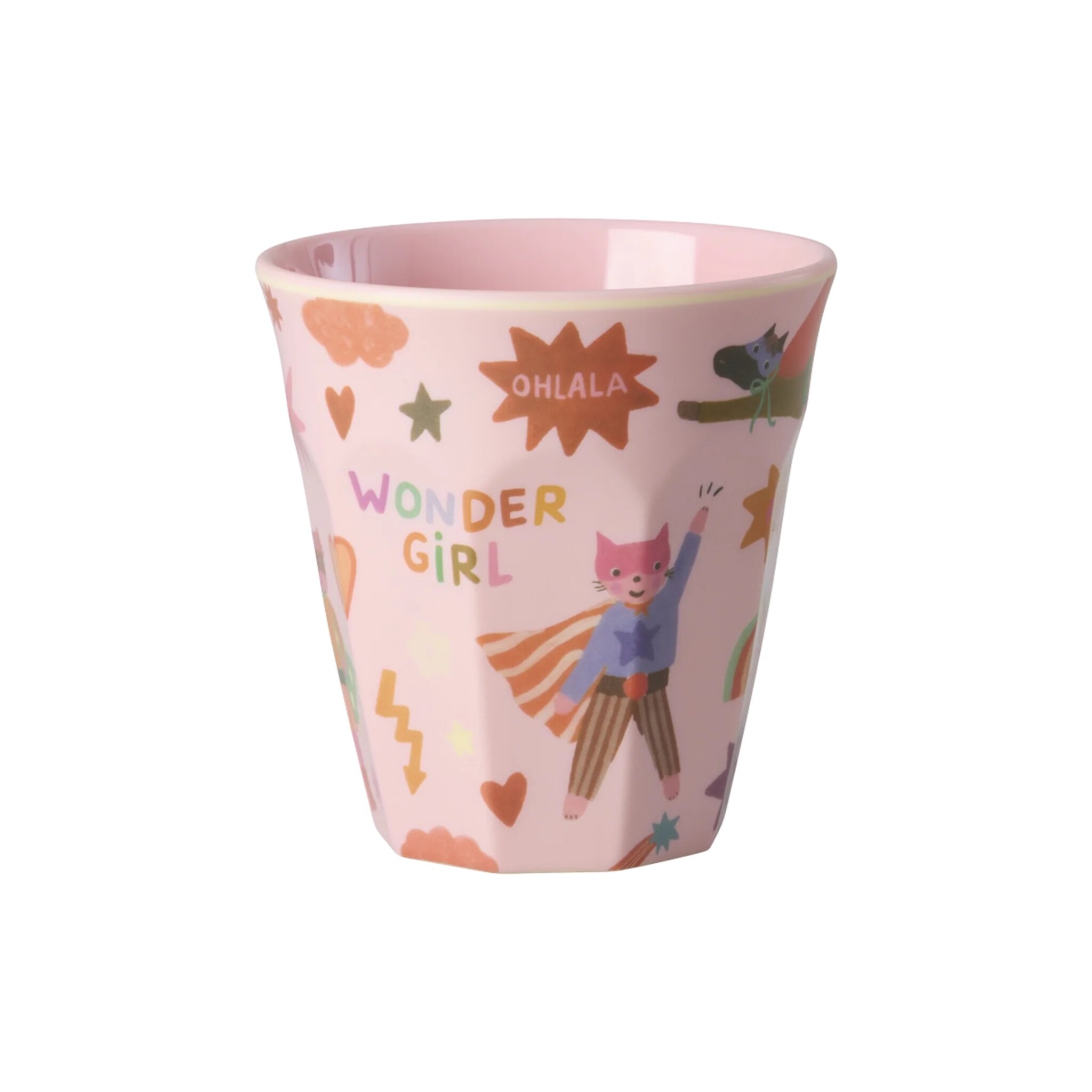 Medium Kinderbecher Melamin Hero, pink 