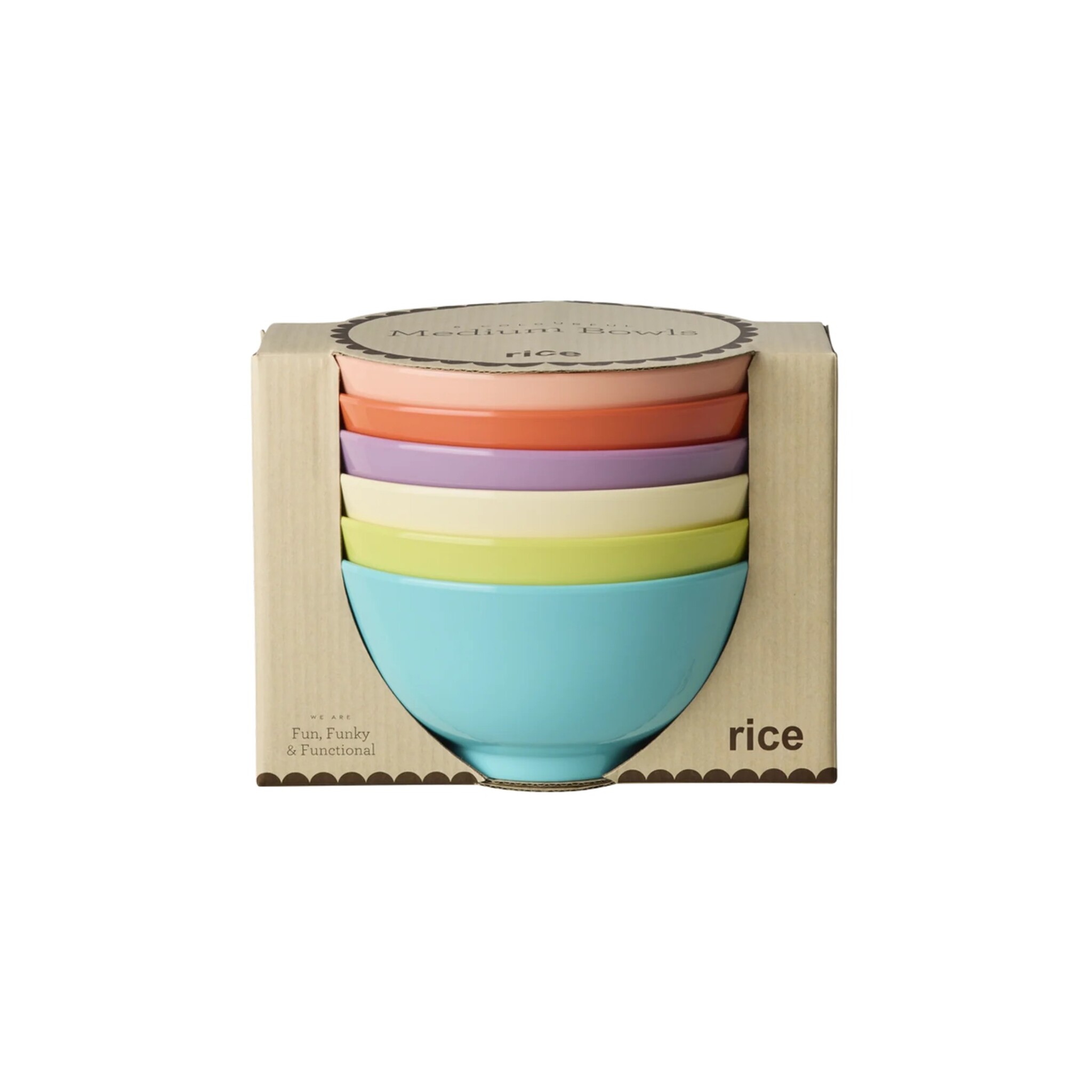 Medium Schüsseln Melamin Glory Days 6er, diverse Ø 15 cm, Höhe 15 cm