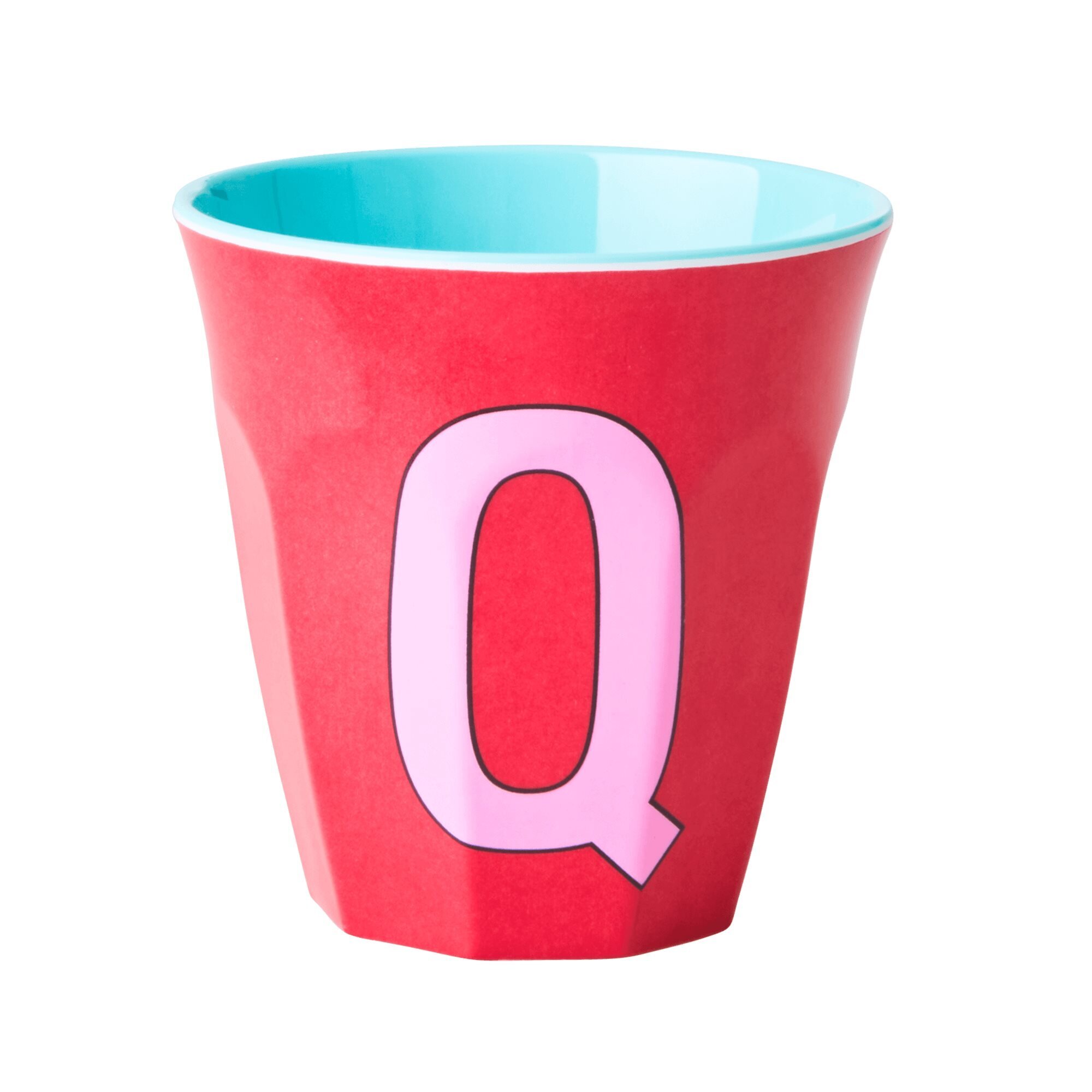 Melamin Becher Buchstaben, mehrfarbig 