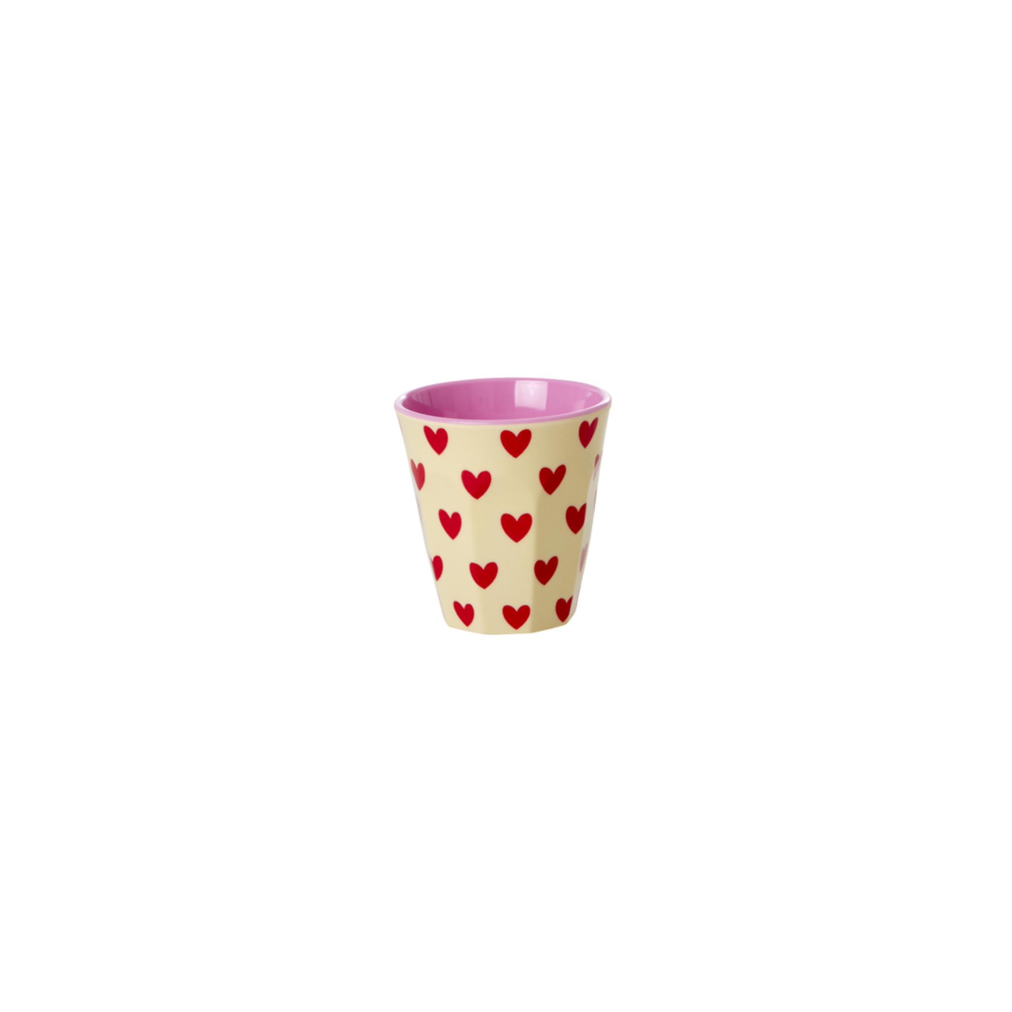 Melamin Becher Darling Hearts, creme 80 ml Ø 6 cm, Höhe 6 cm