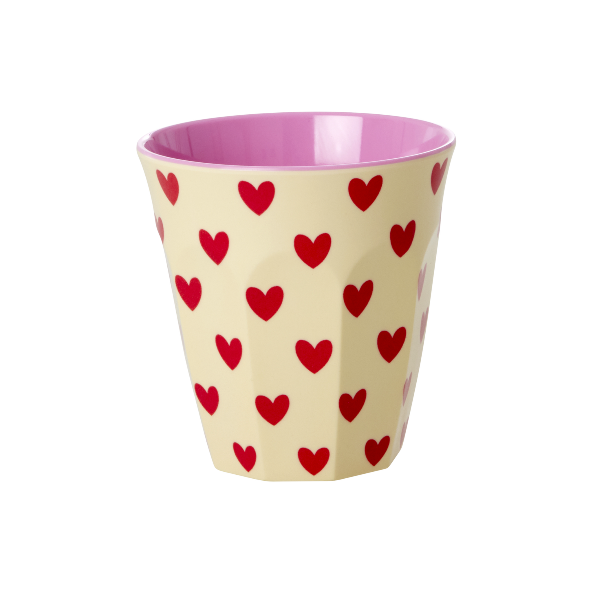 Melamin Becher Darling Hearts, creme 250 ml Ø 9 cm, Höhe 9 cm