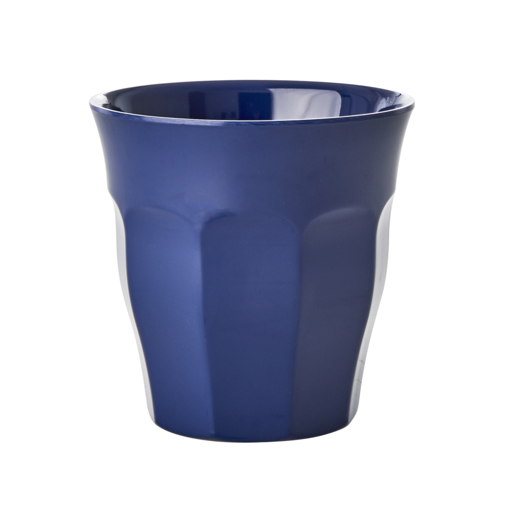 RICE Melamin Becher Medium einfarbig, navy 