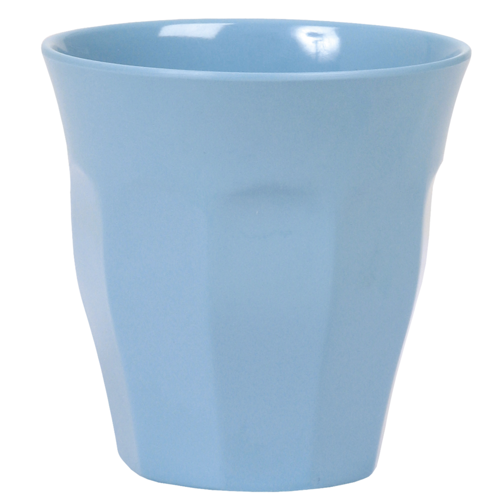 RICE Melamin Becher Medium einfarbig, türkis 
