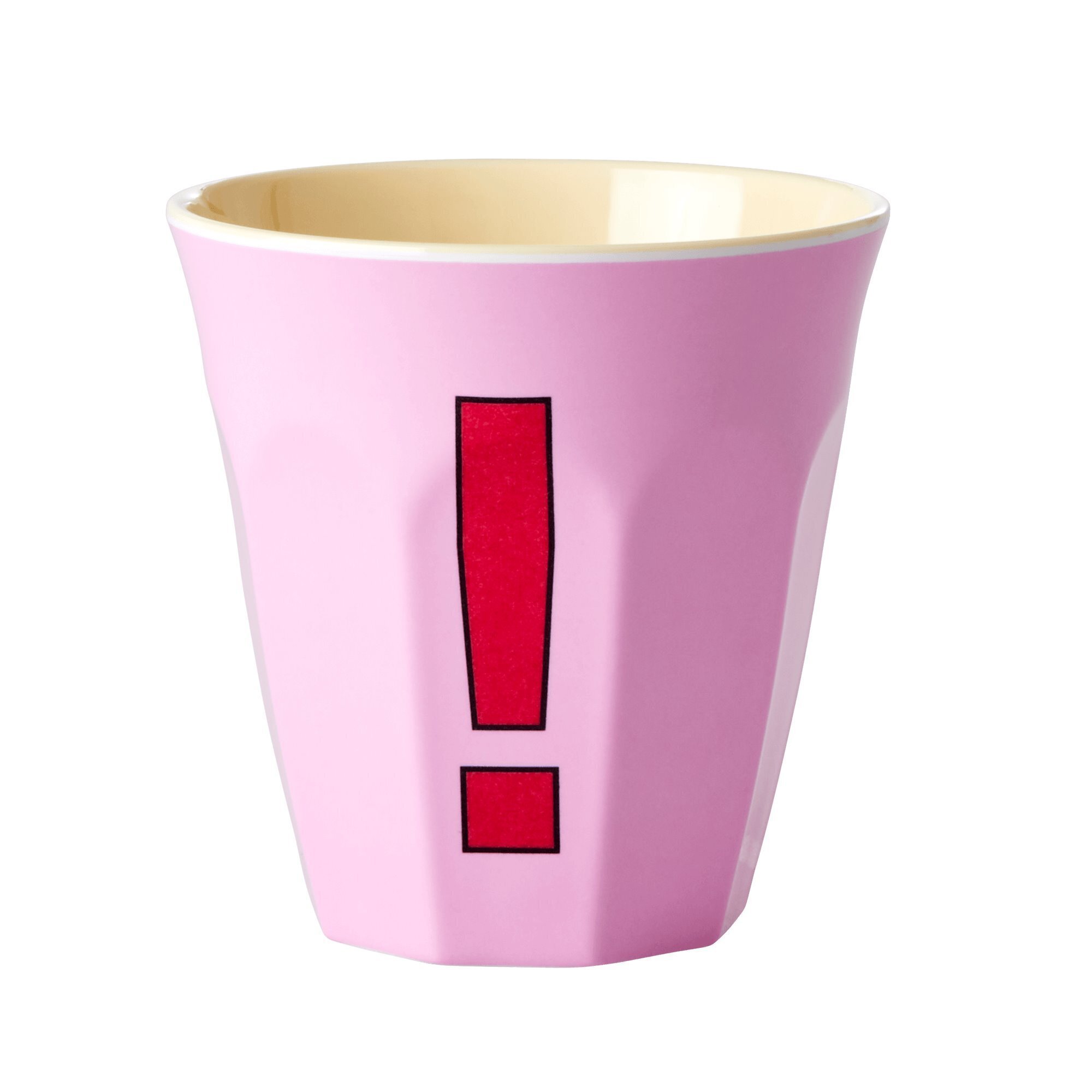 Melamin Becher mit Ausrufezeichen, pink 