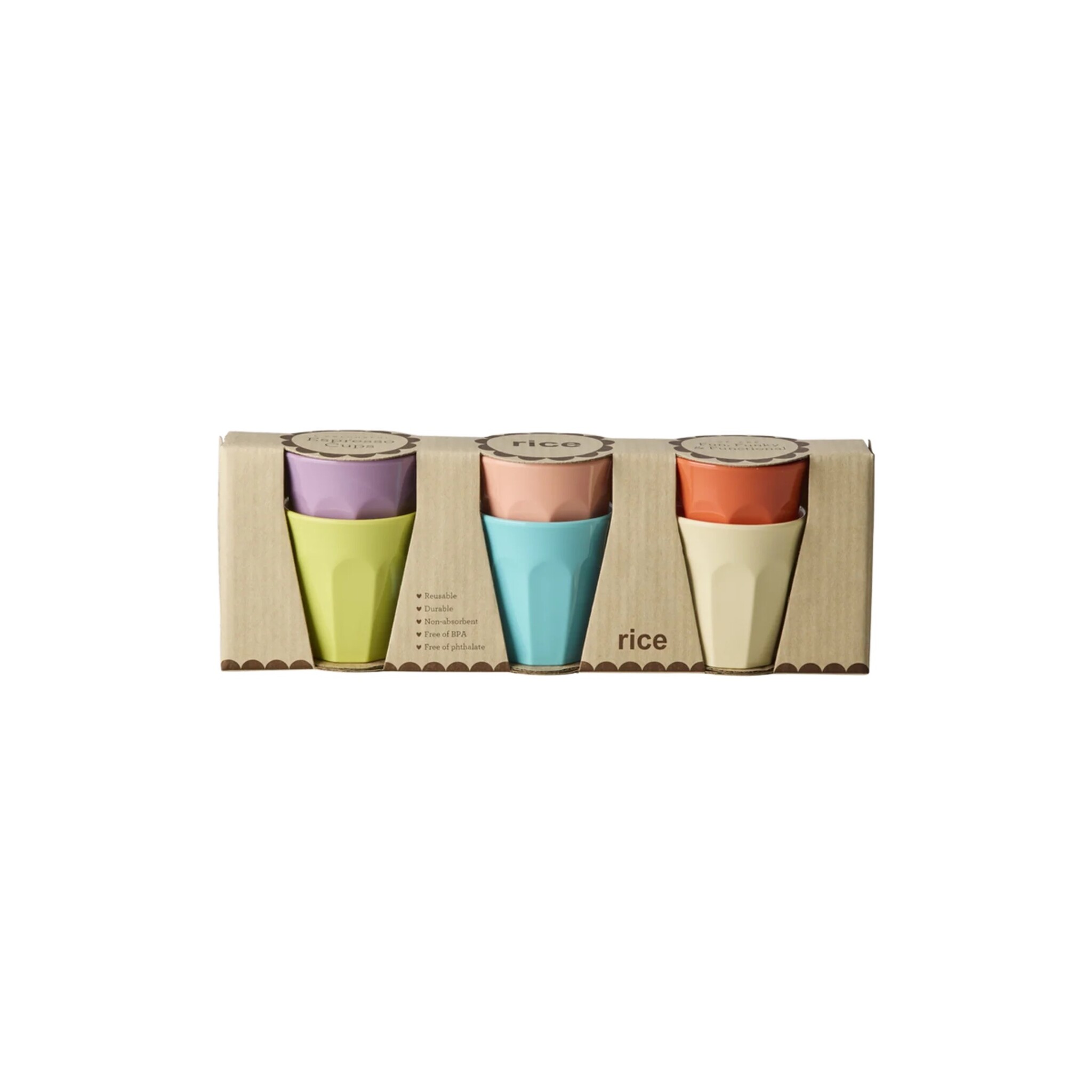 Melamin Espresso Cups Glory Days 6er, diverse 