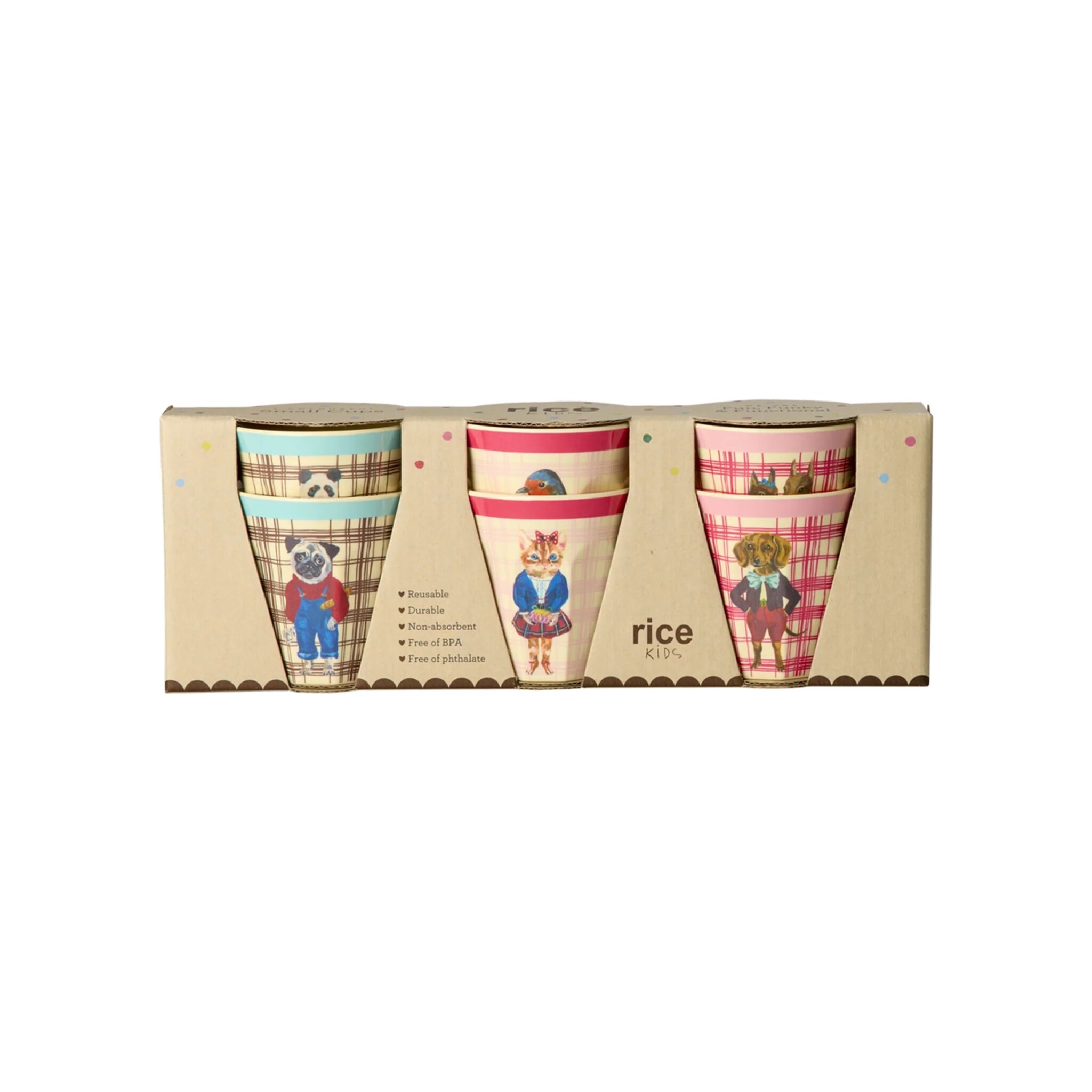 Melamin Kinder Becher Nathalie Lété Print 6er Pack, diverse 