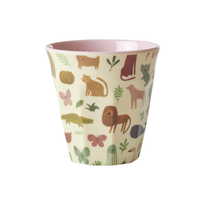 Melamin Kinderbecher Sweet Jungle Print, pink Ø 9 cm, H:9 cm