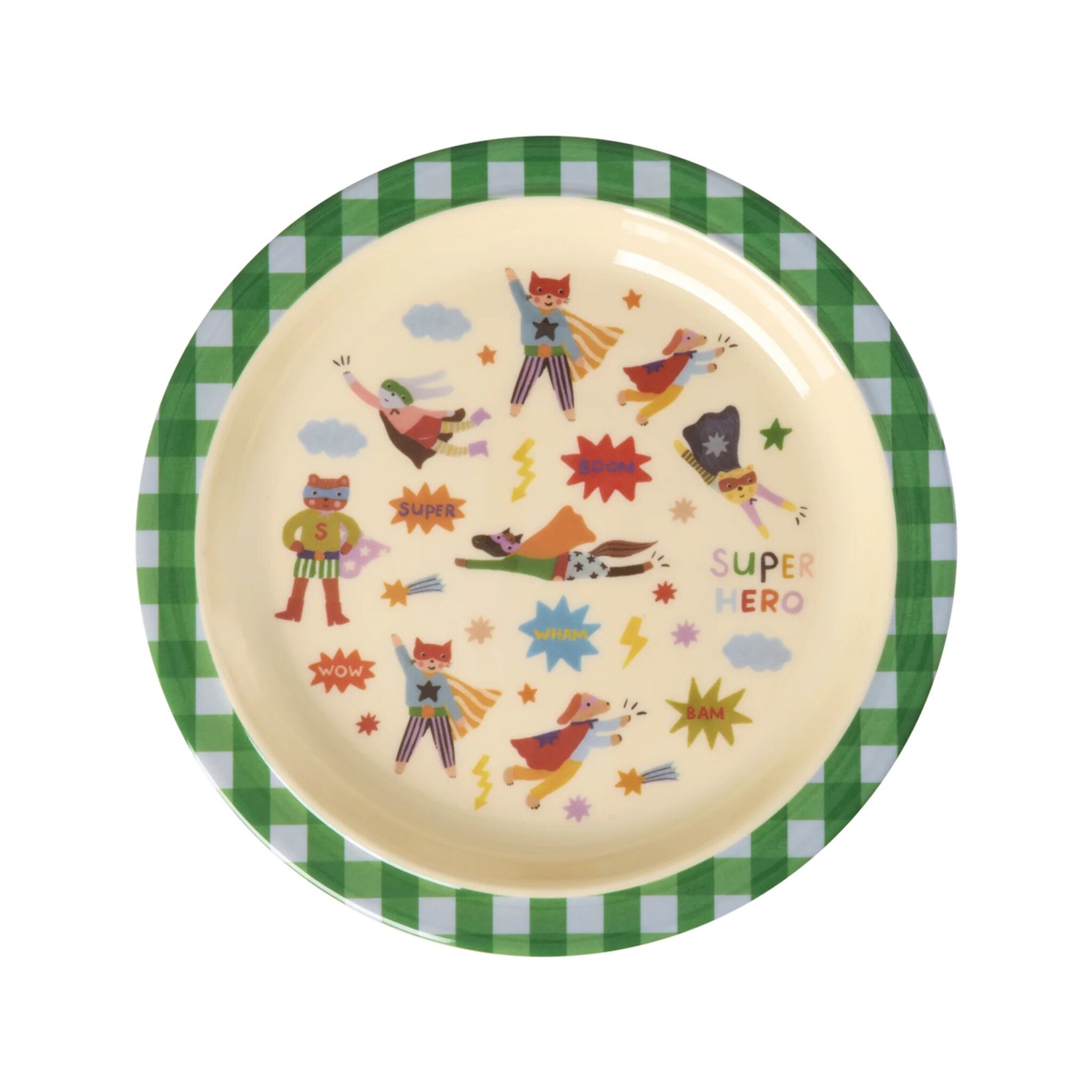 Melamin Kinderteller Hero, grün 