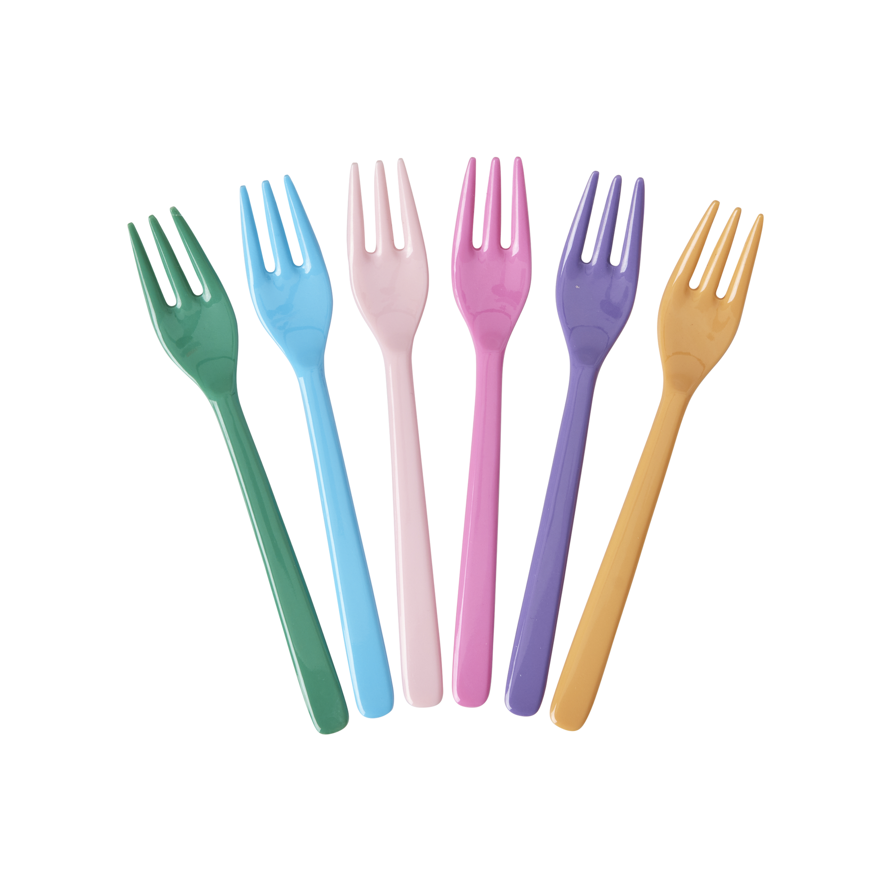 Melamin Kuchengabeln im 6er Pack, diverse 