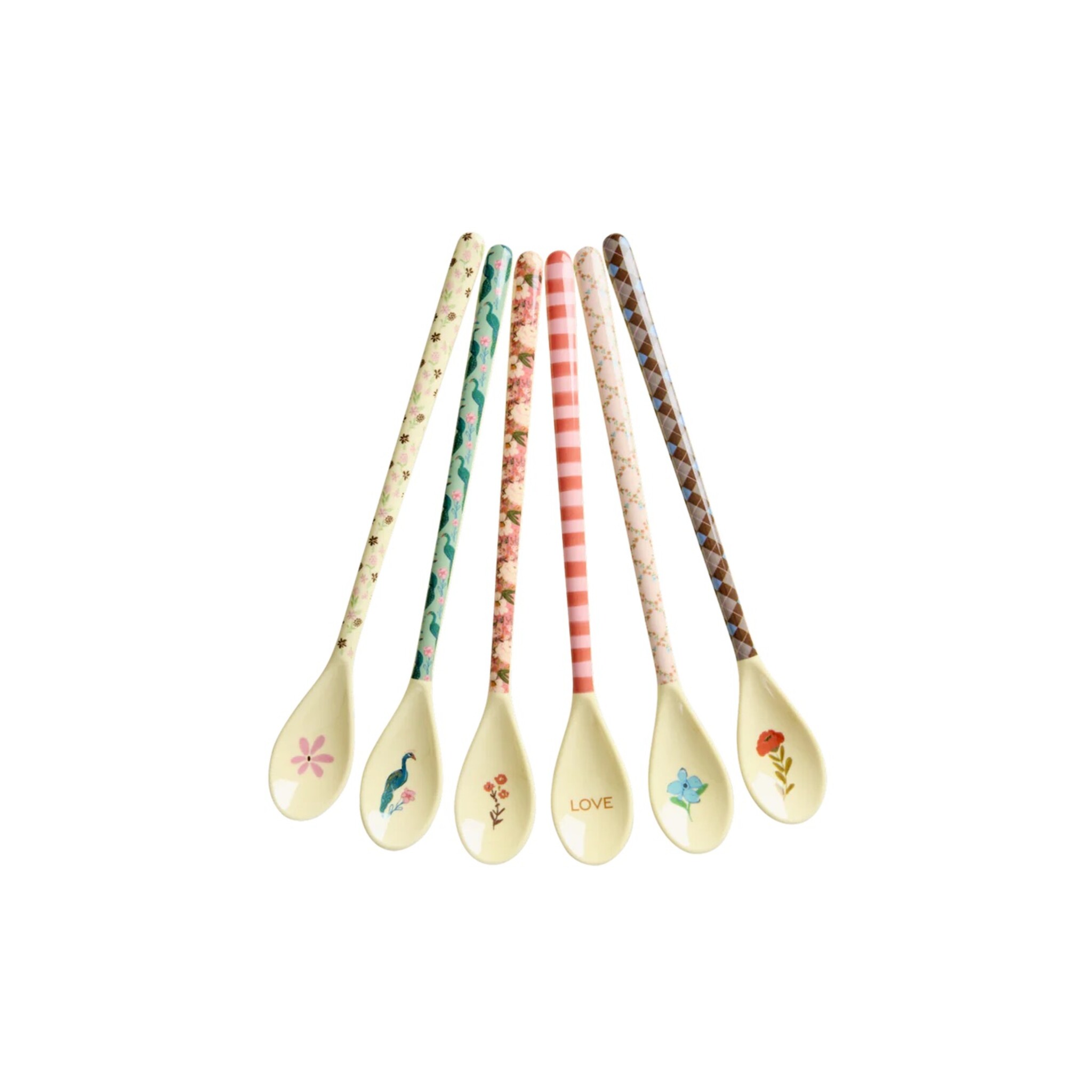 Melamin Latte Löffel 6er All you need is love, diverse 