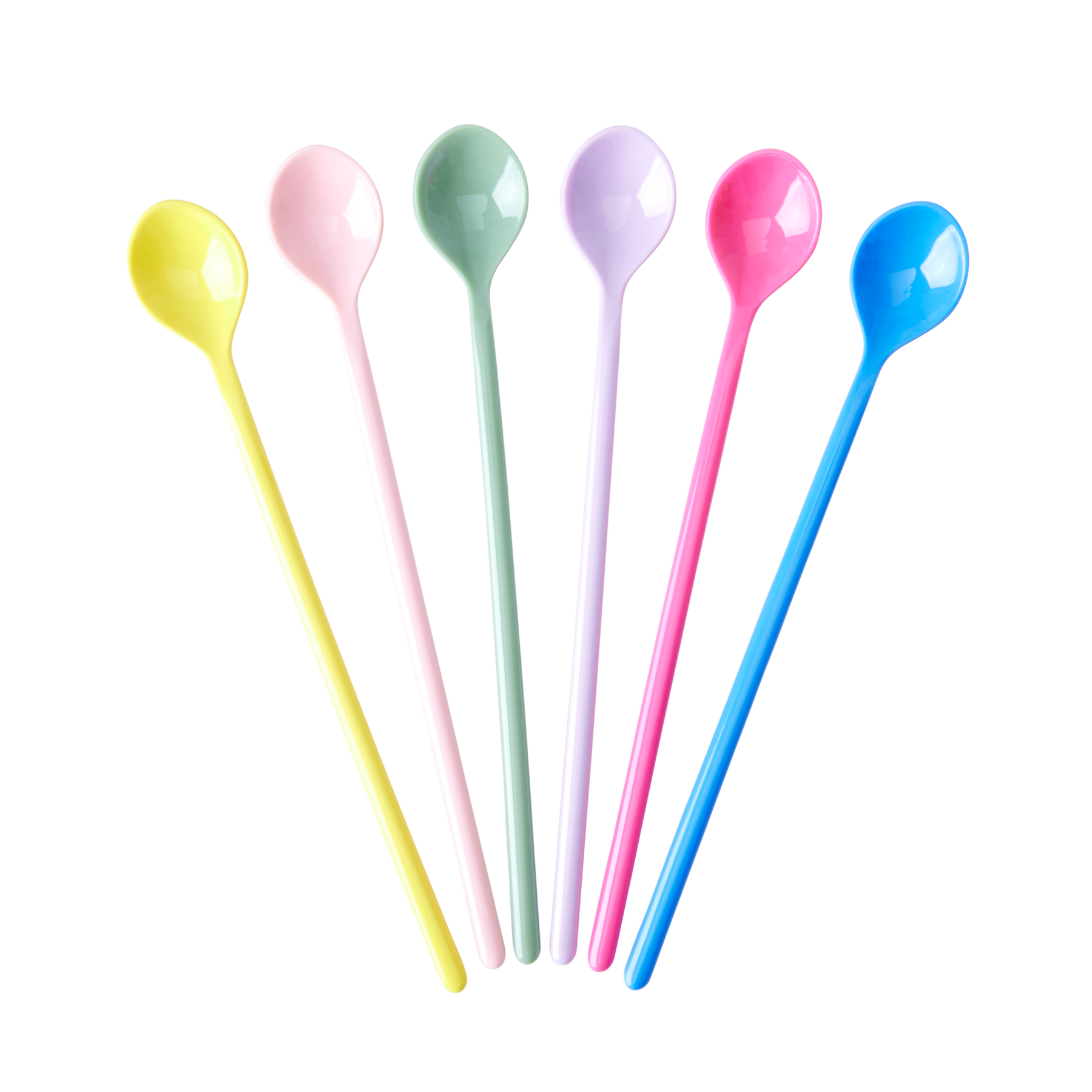 Melamin Latte-Löffel, Mehrfarbig, 6er Pack, diverse 