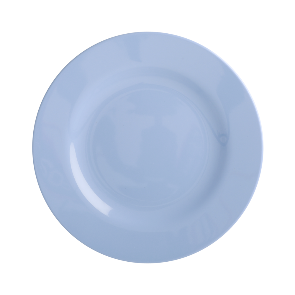 RICE Melamin Teller einfarbig, pigeon blue 