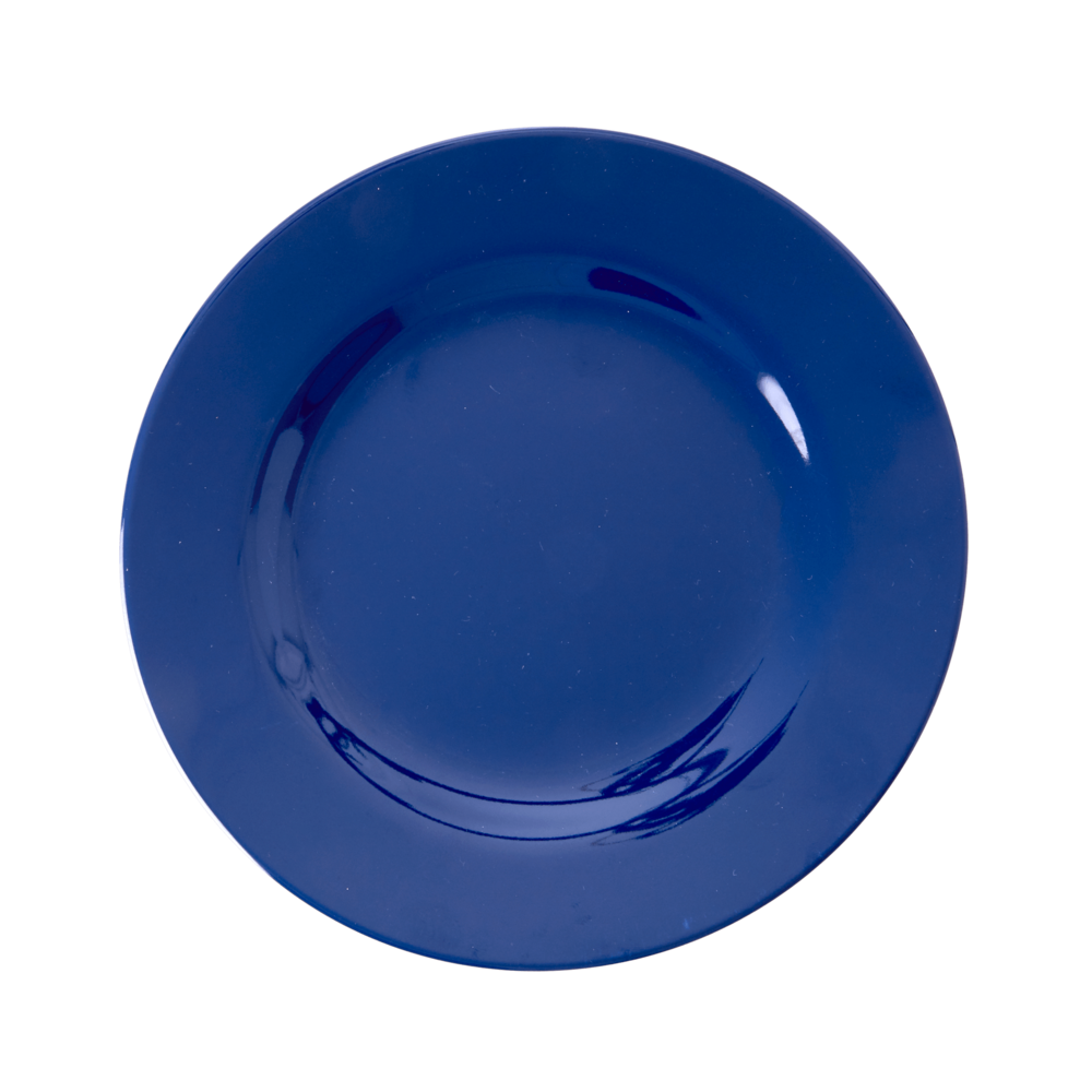 RICE Melamin Teller einfarbig, navy 