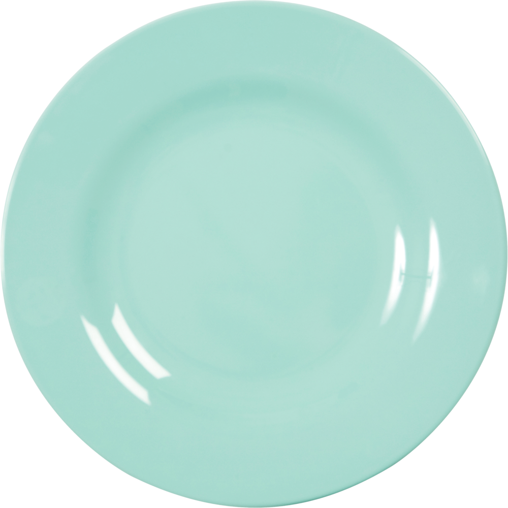 RICE Melamin Teller einfarbig, dark mint 