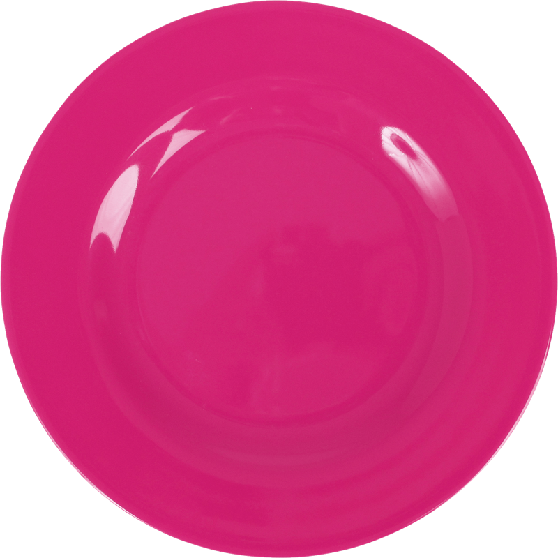 RICE Melamin Teller einfarbig, fuchsia 