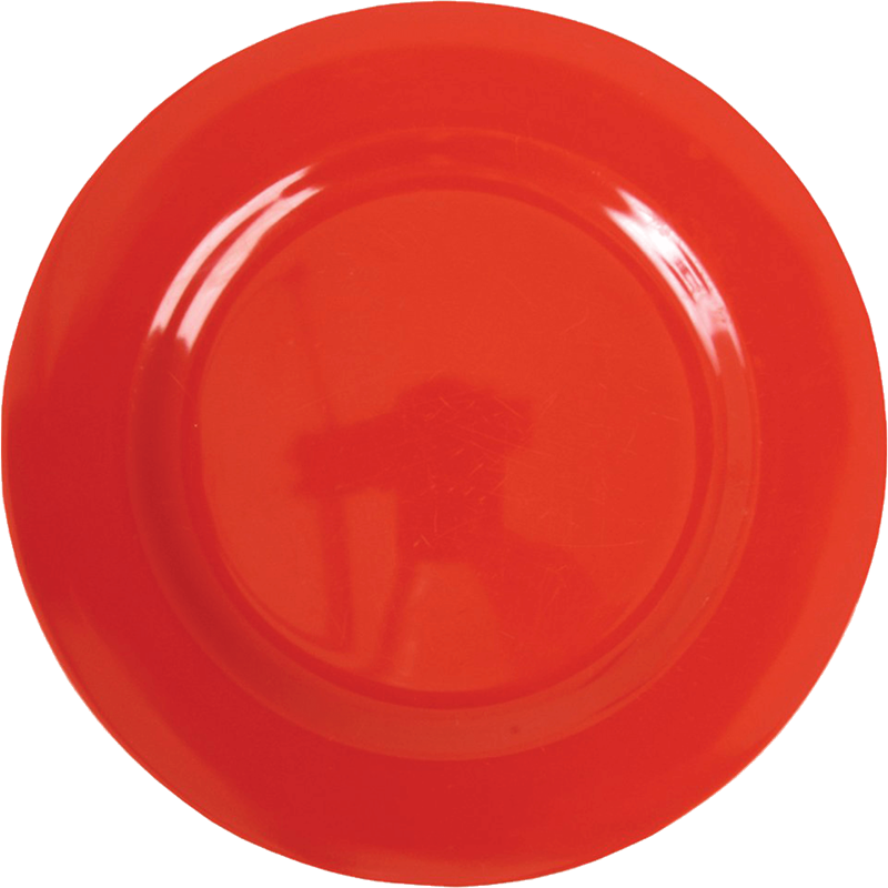 RICE Melamin Teller einfarbig, rot 