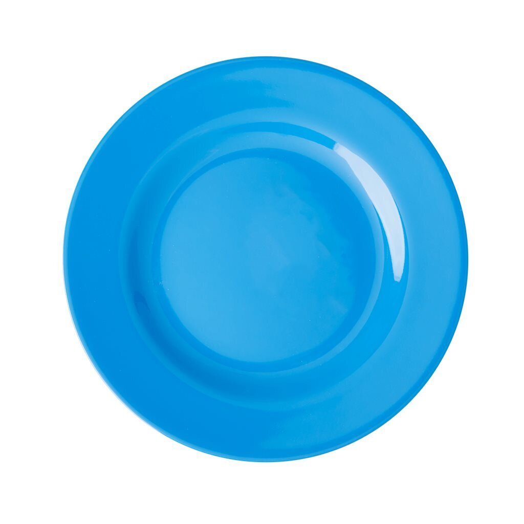 RICE Melamin Teller einfarbig, himmelblau 