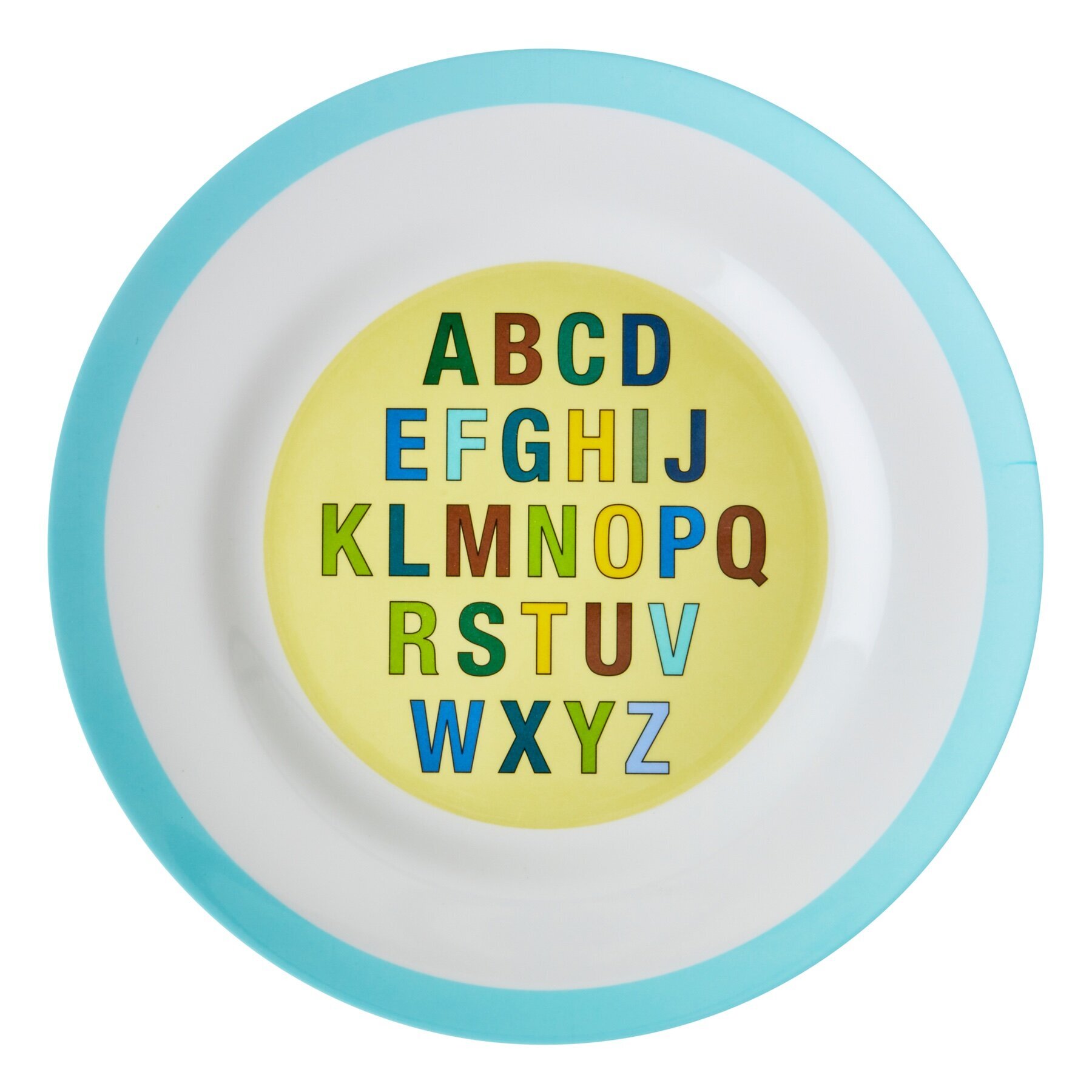 Melamin Speiseteller Aphabet, blau 