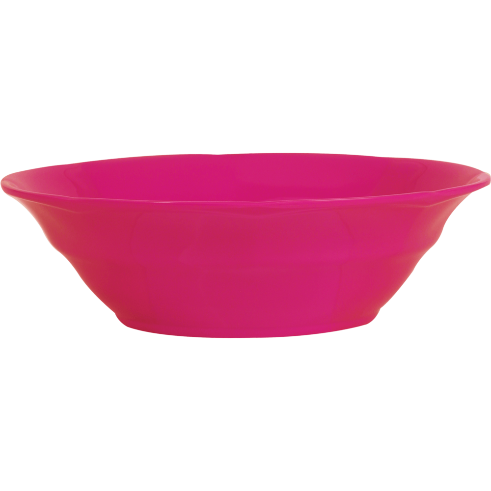 RICE Melamin Suppenteller einfarbig, fuchsia 