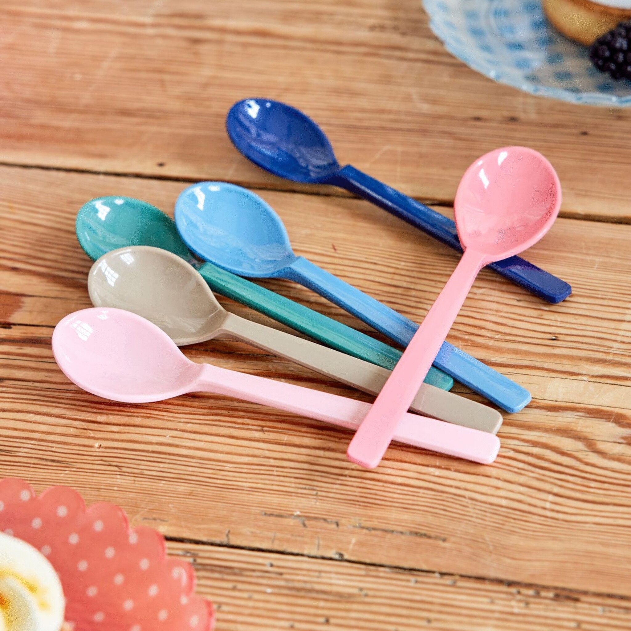 Melamin Teelöffel im 6er Pack, diverse 13 cm