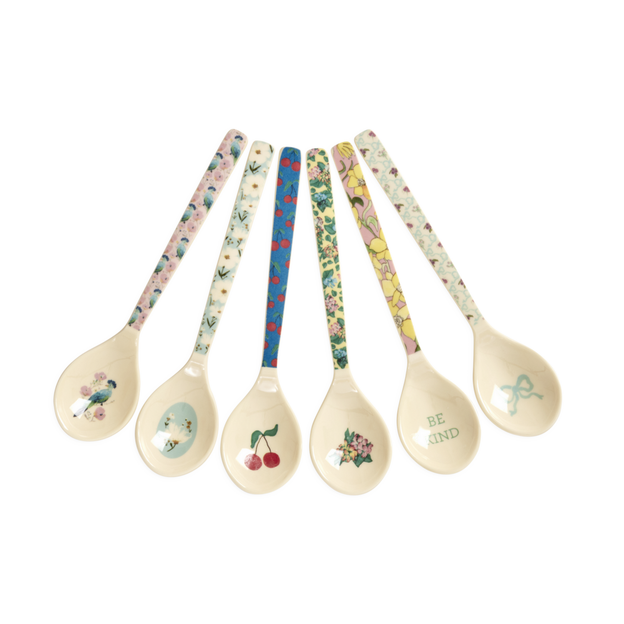 Melamin Teelöffel Show Your True Colors 6er-Set, diverse 