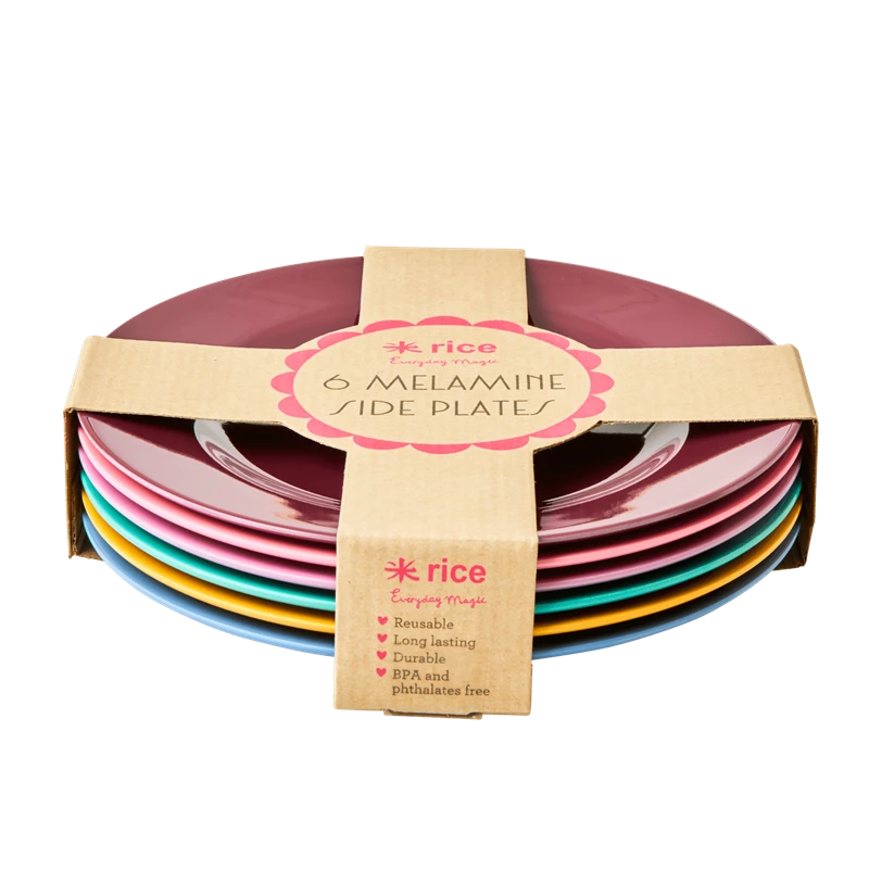 Melamin Teller Dance Out 6er Pack, diverse Ø 20 cm