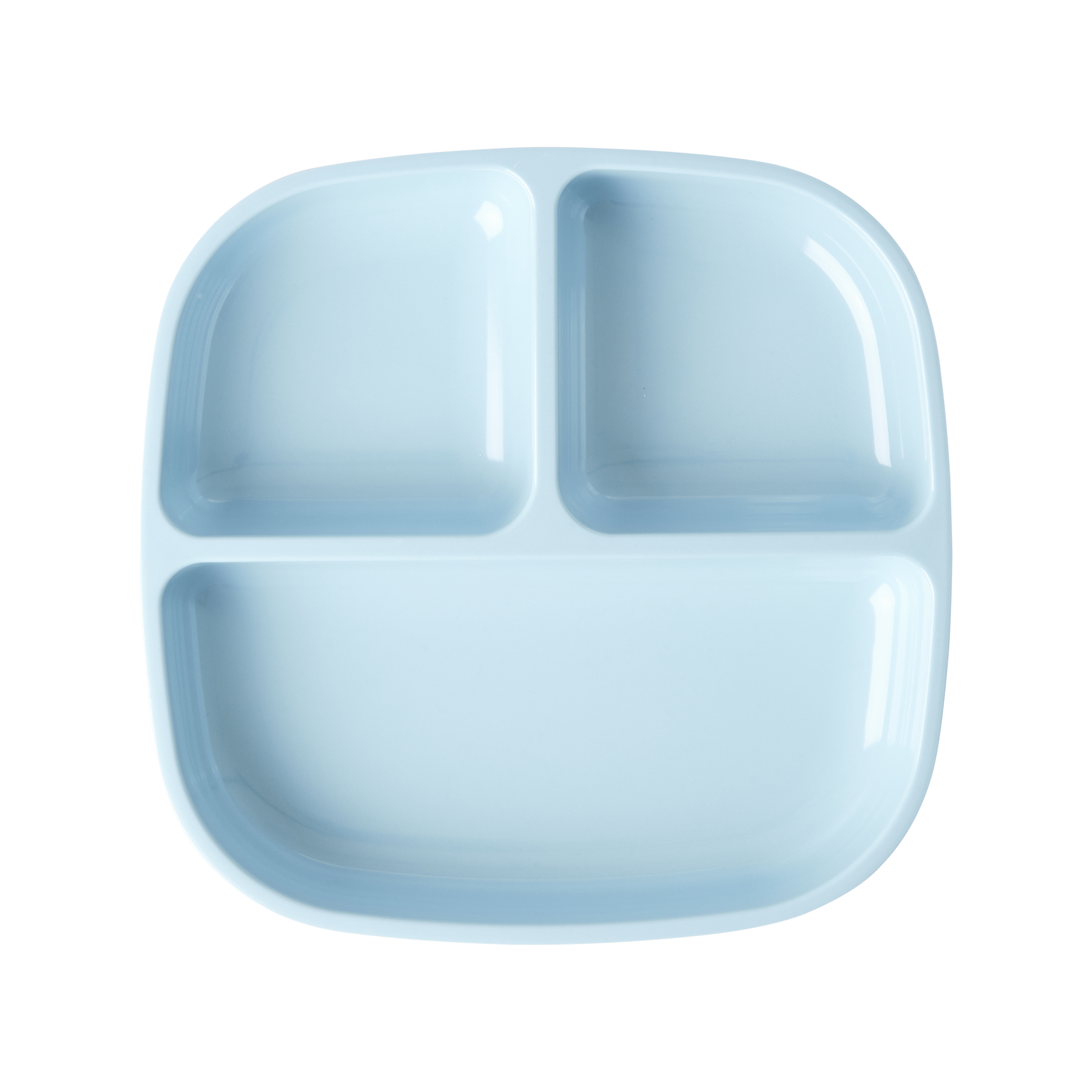 Melamin Teller Kids mit 3er Einteilung, hellblau 