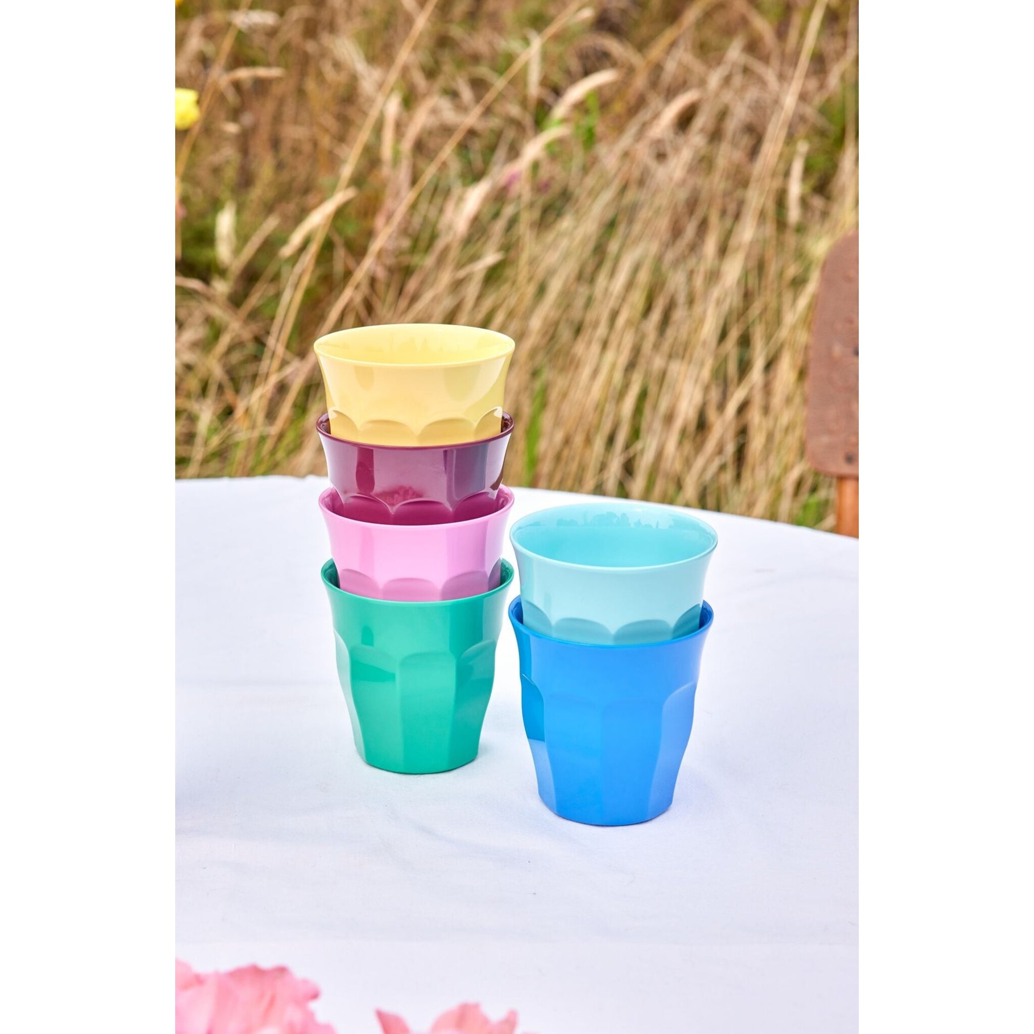 Mittelgroße Melamin Becher Medium Show Your True Colors 6er-Set, bunt 