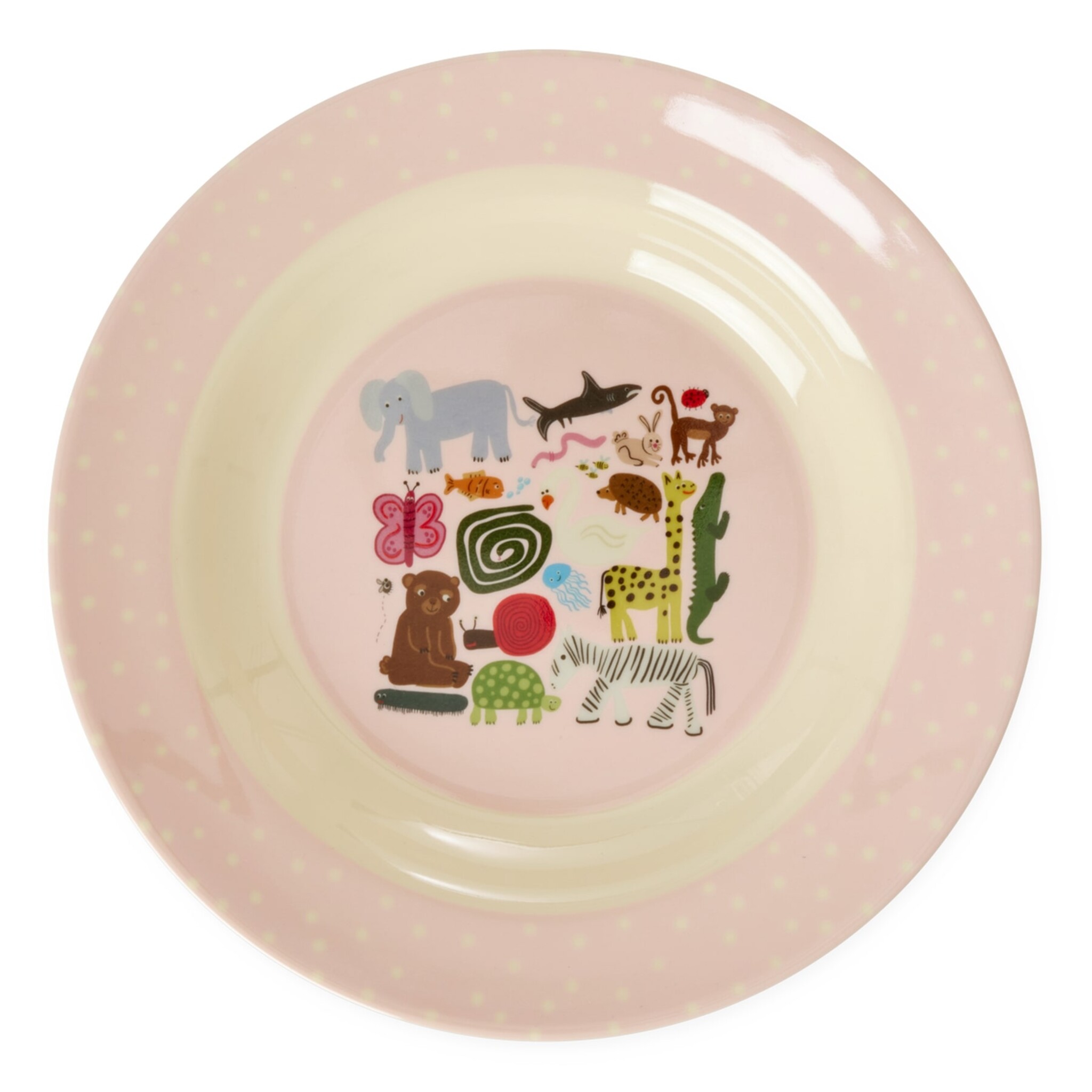 Melamine Kinderschüssel Wildlife Print, pink 