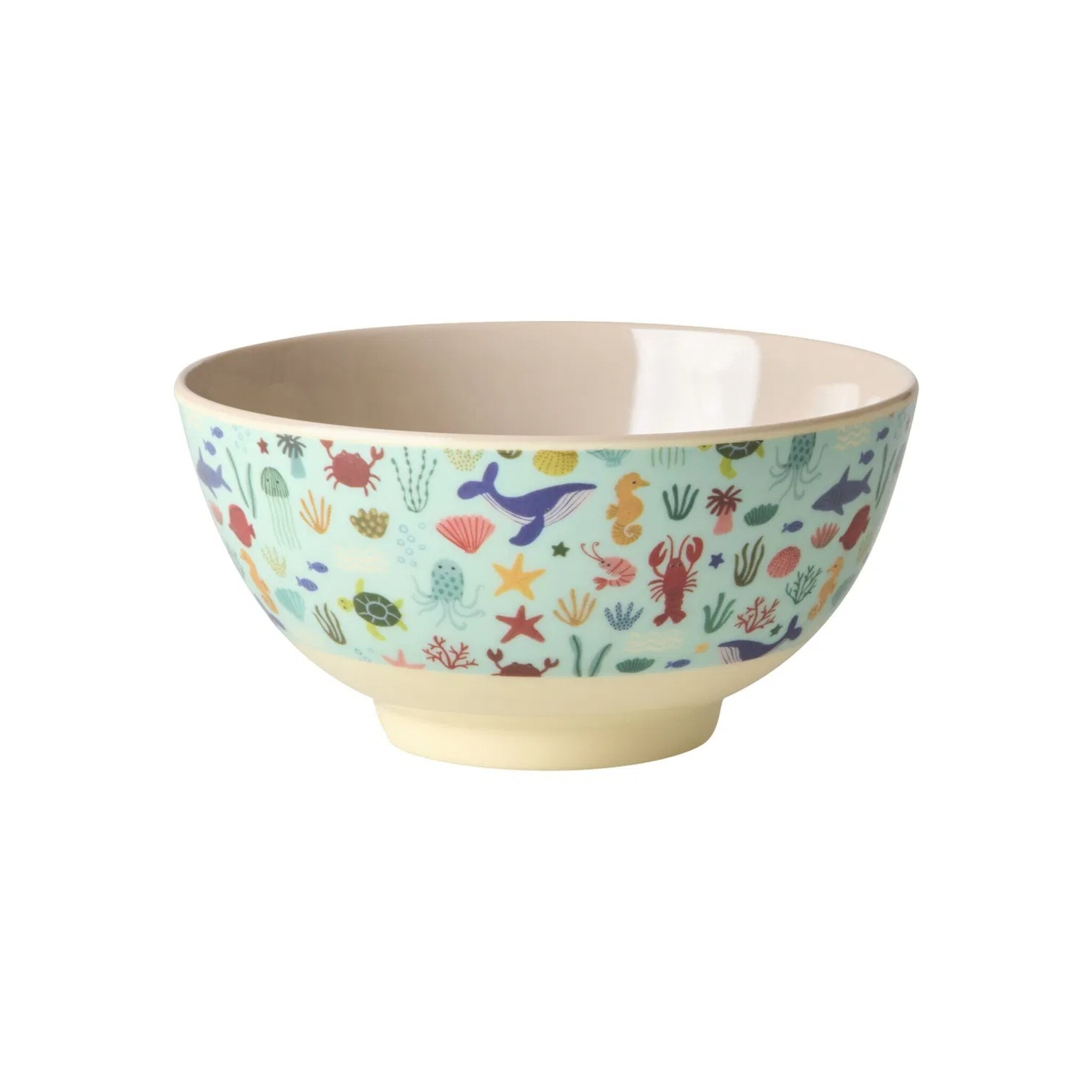 Mittelgroße Kinderschüssel Ocean Print, blau 