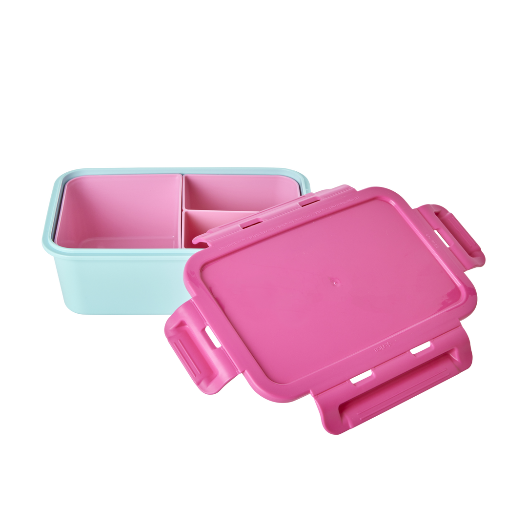 Plastik Lunchbox mit 3 Fächern, mint 