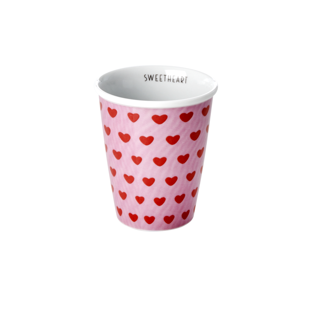 RICE Porzellan Tasse Sweet Hearts,  Ø8 x H9.5cm, 225ml