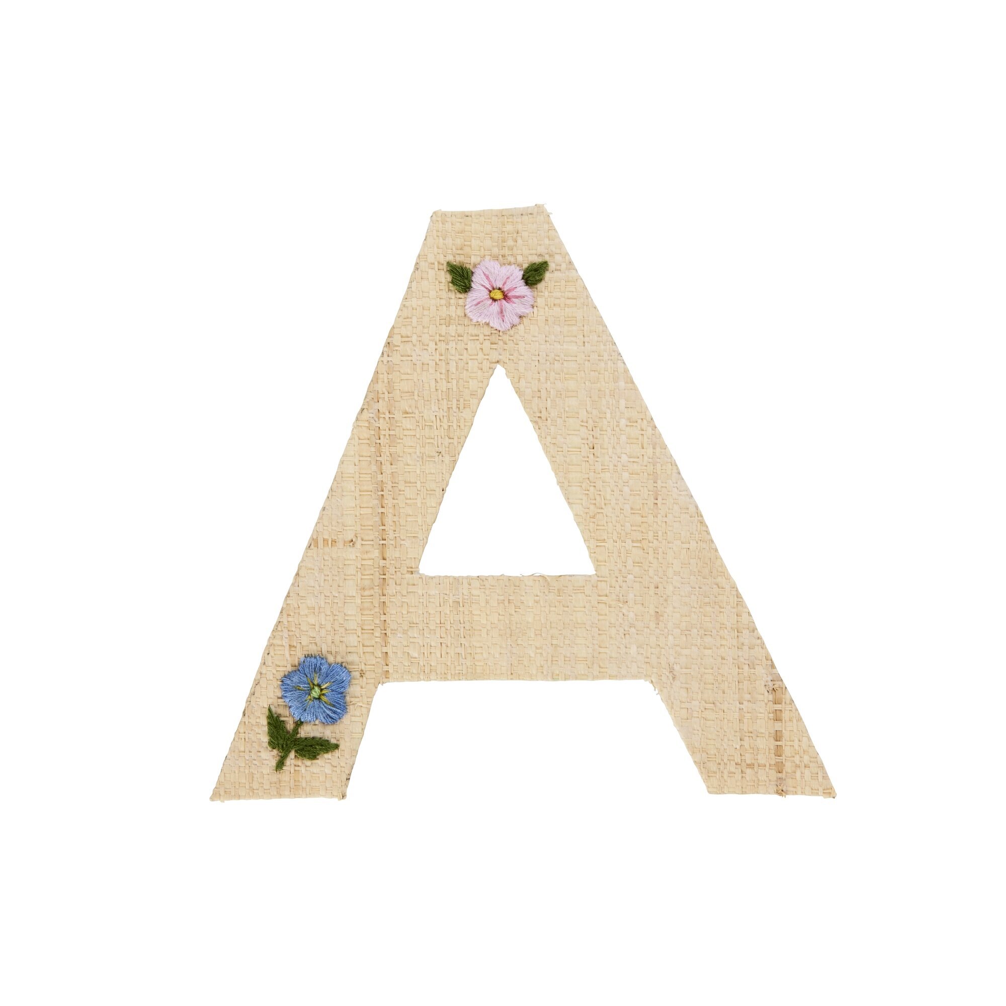 Raffia Buchstaben Sticker,  Länge 14, Höhe 14 cm