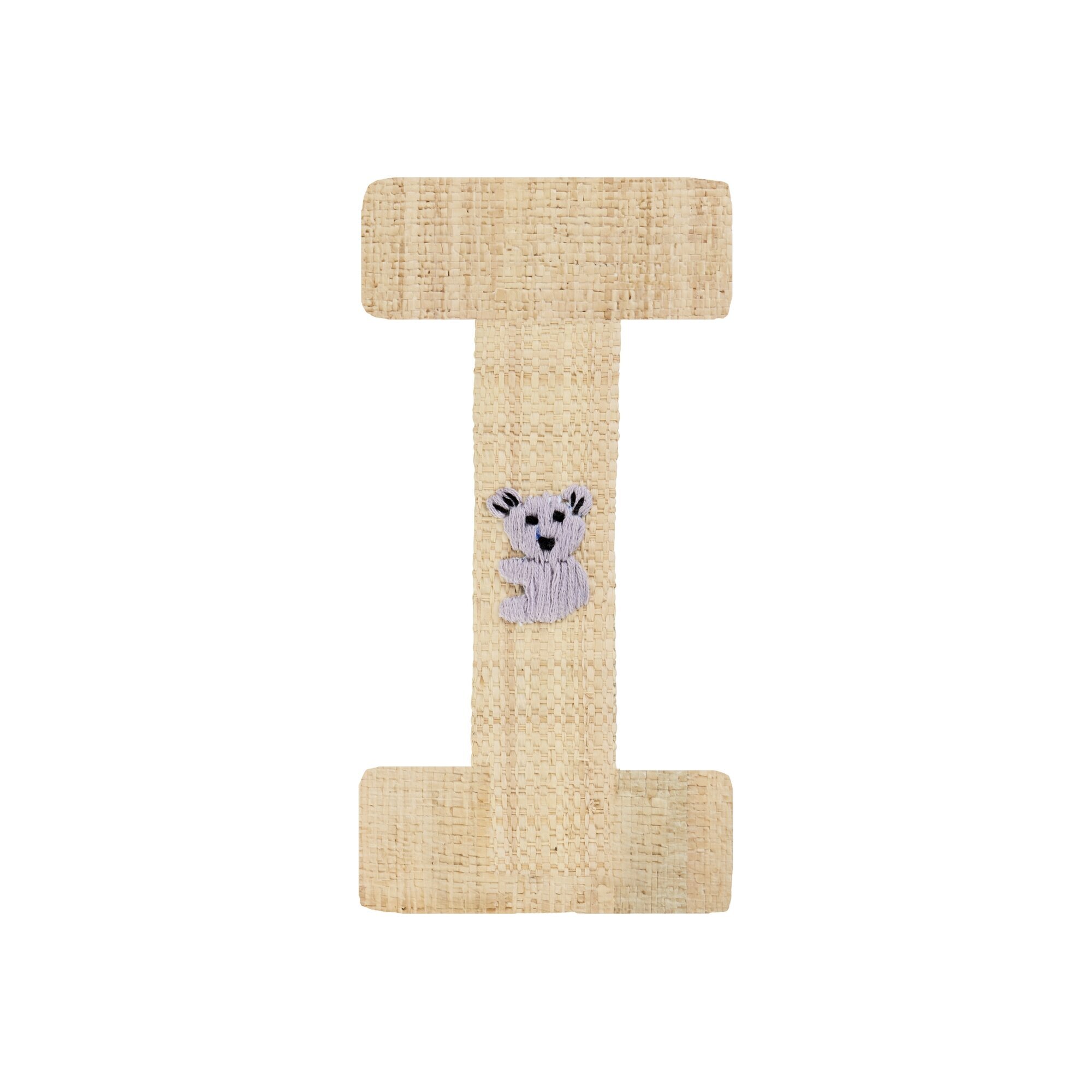 Raffia Buchstaben Sticker,  Länge 3, Höhe 15 cm