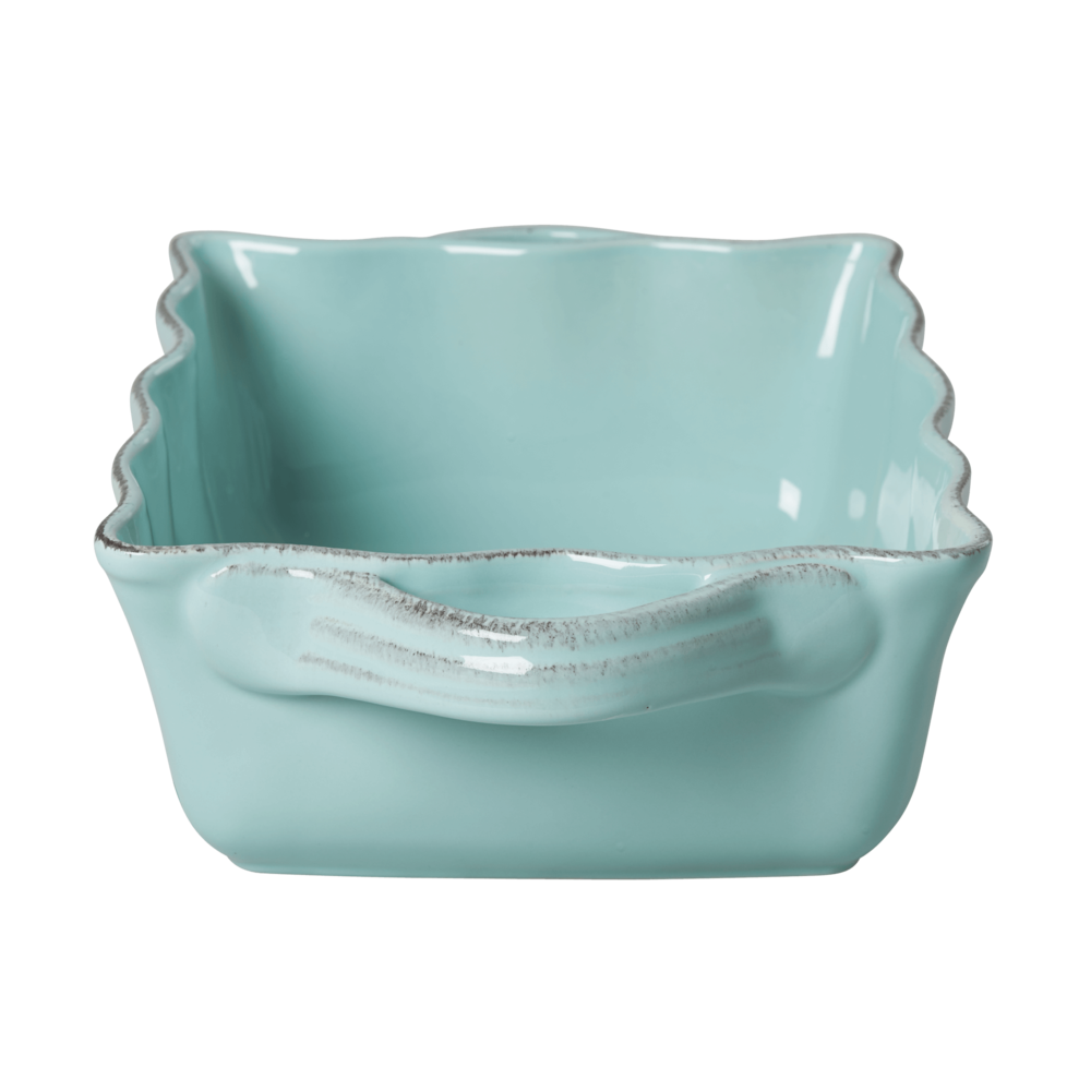 Rechteckige Auflaufform aus Steingut, mint L25 x B16 x H7,5cm