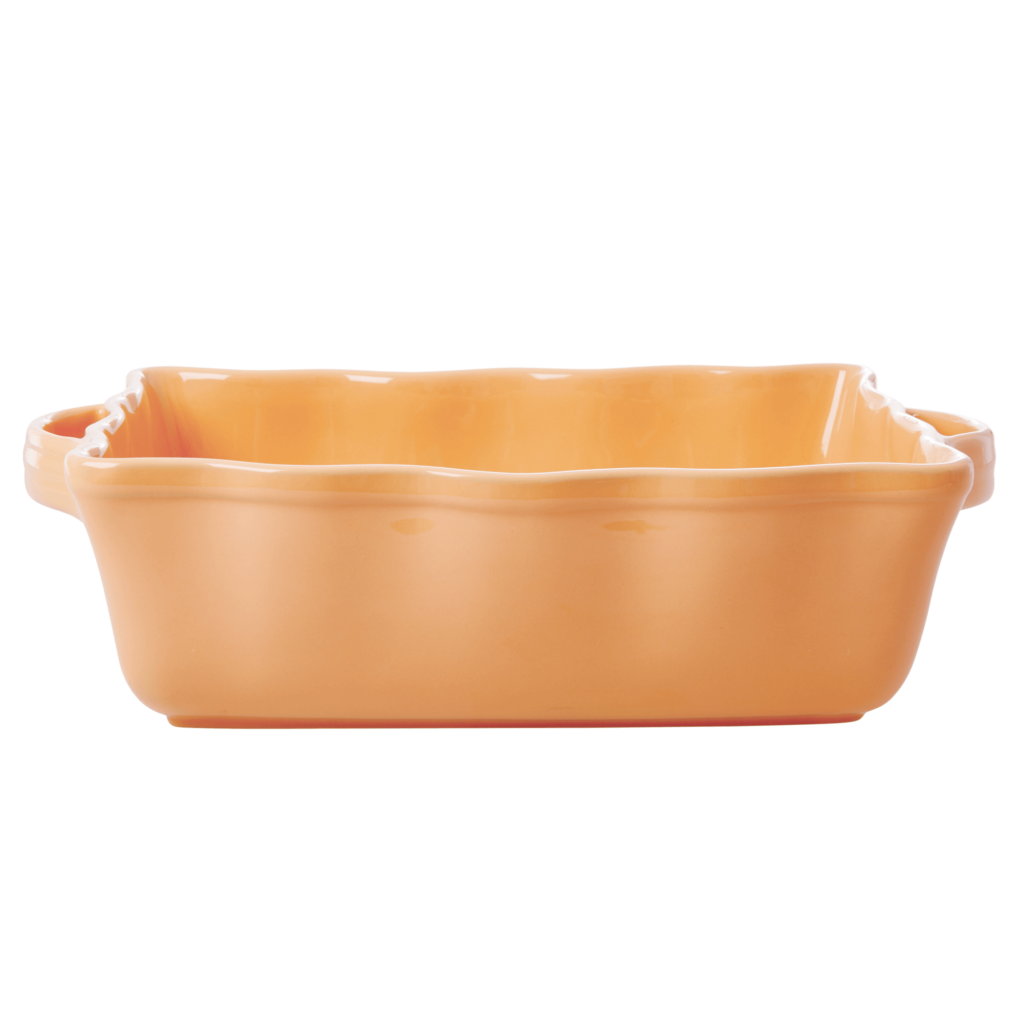 Rechteckige Auflaufform aus Steingut, apricot 29 x 21 x 9 cm