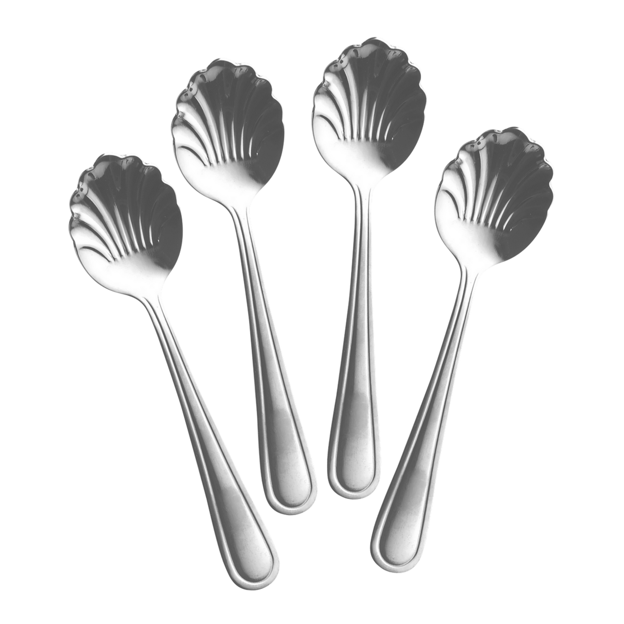 Rostfreier Stahl Teelöffel 4er, silber
