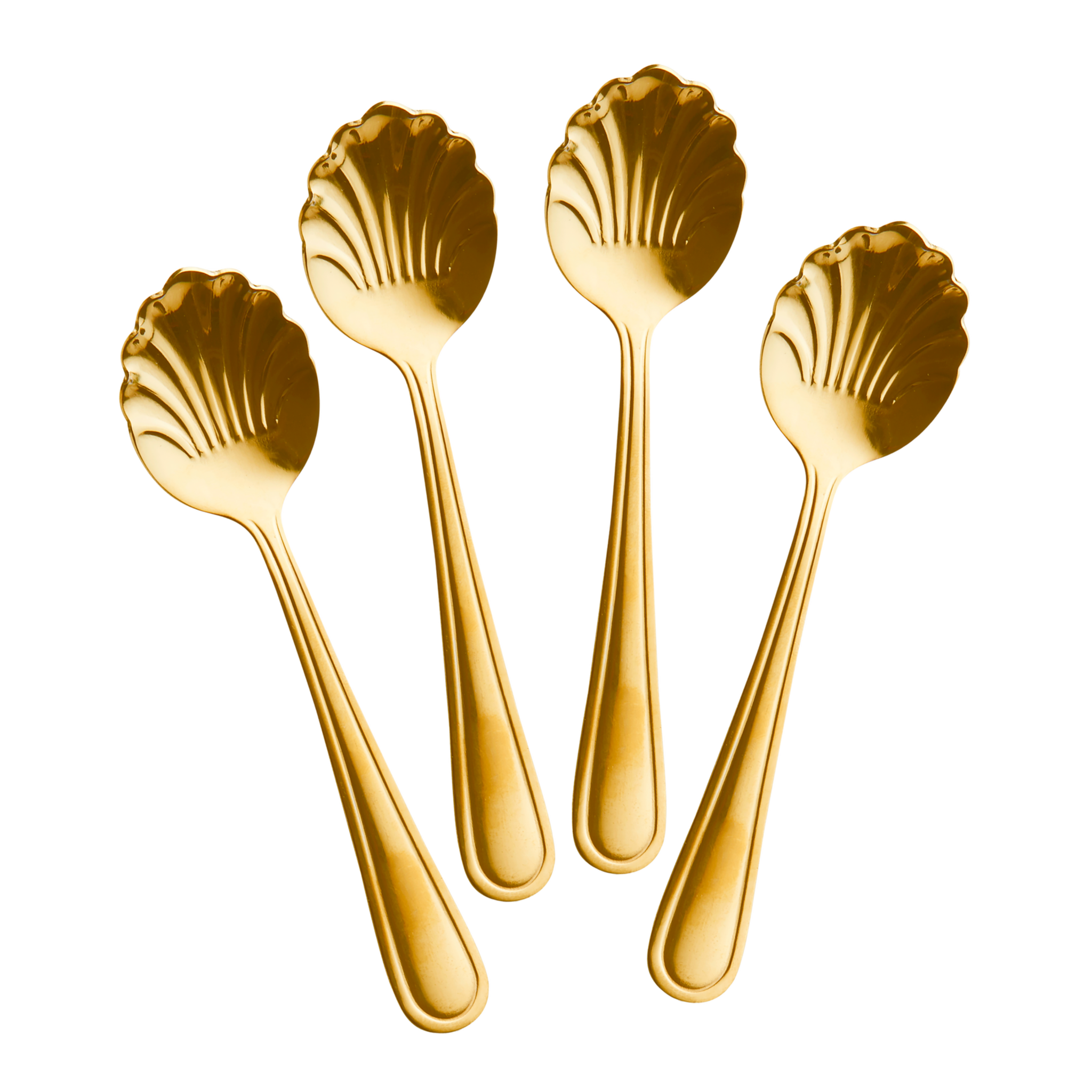 Rostfreier Stahl Teelöffel 4er, gold
