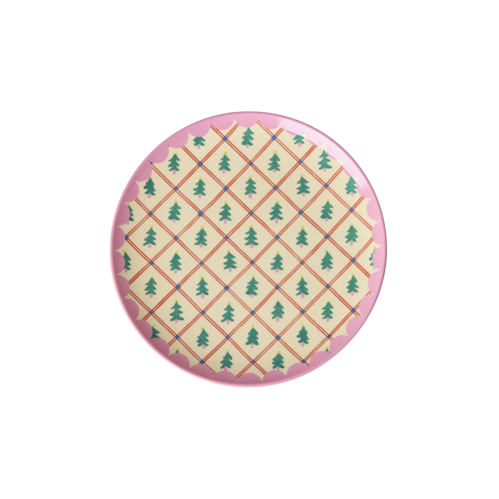 Runder Kuchenteller, Dessertteller Christmas Tree, creme 