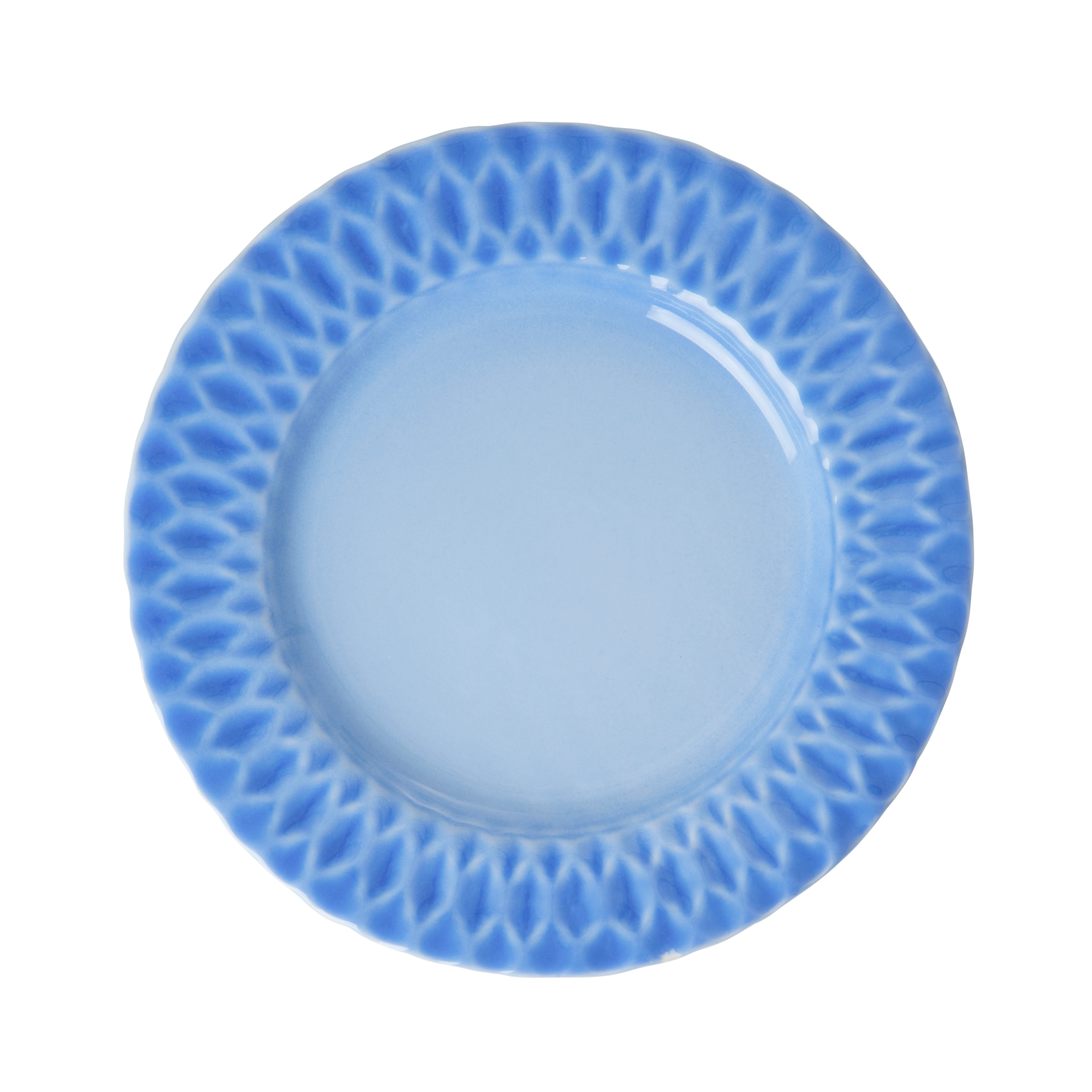 Frühstücksteller Keramik, blau 